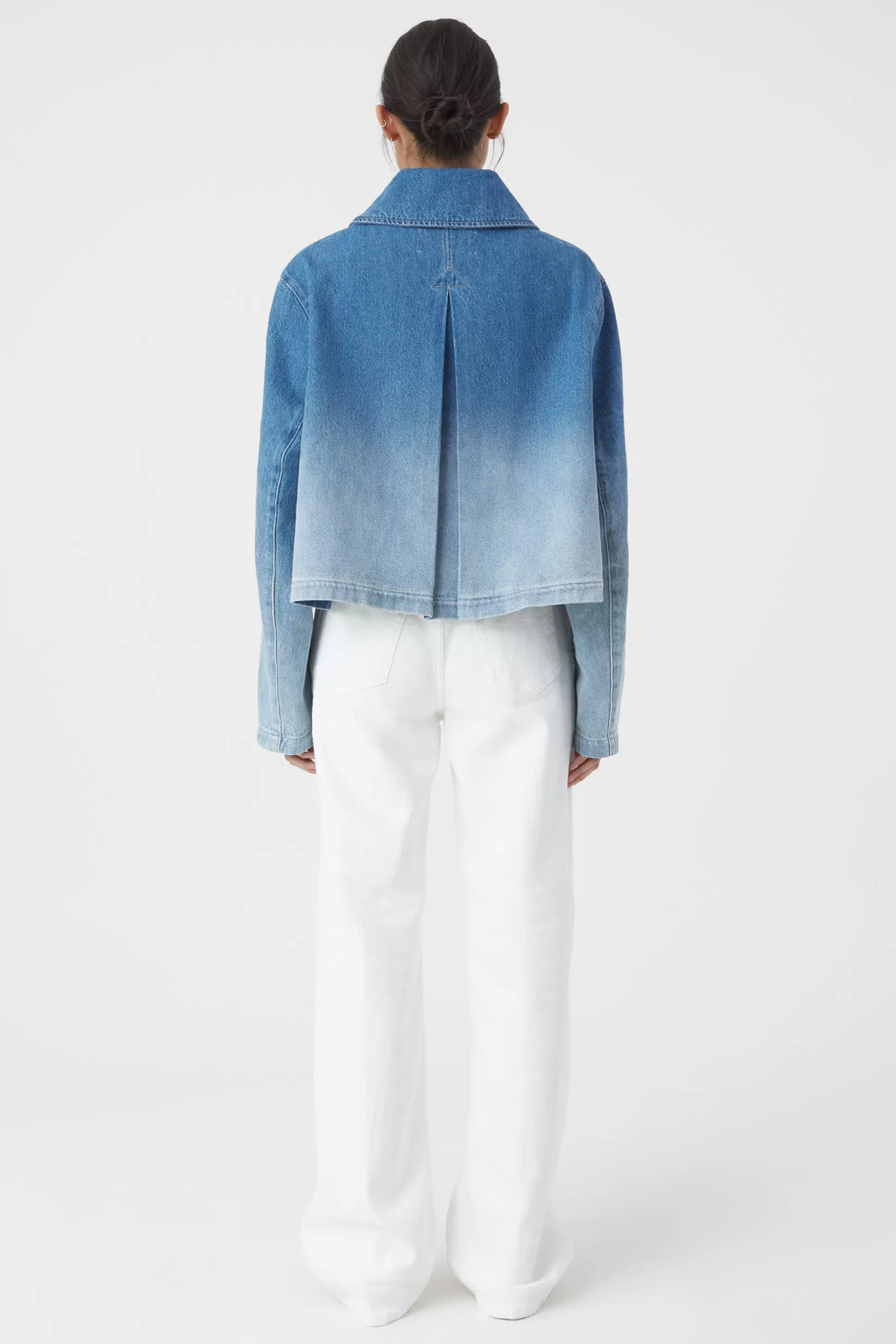 Best Sale CLOSED A Better Blue Cropped Jacket Mid Blue