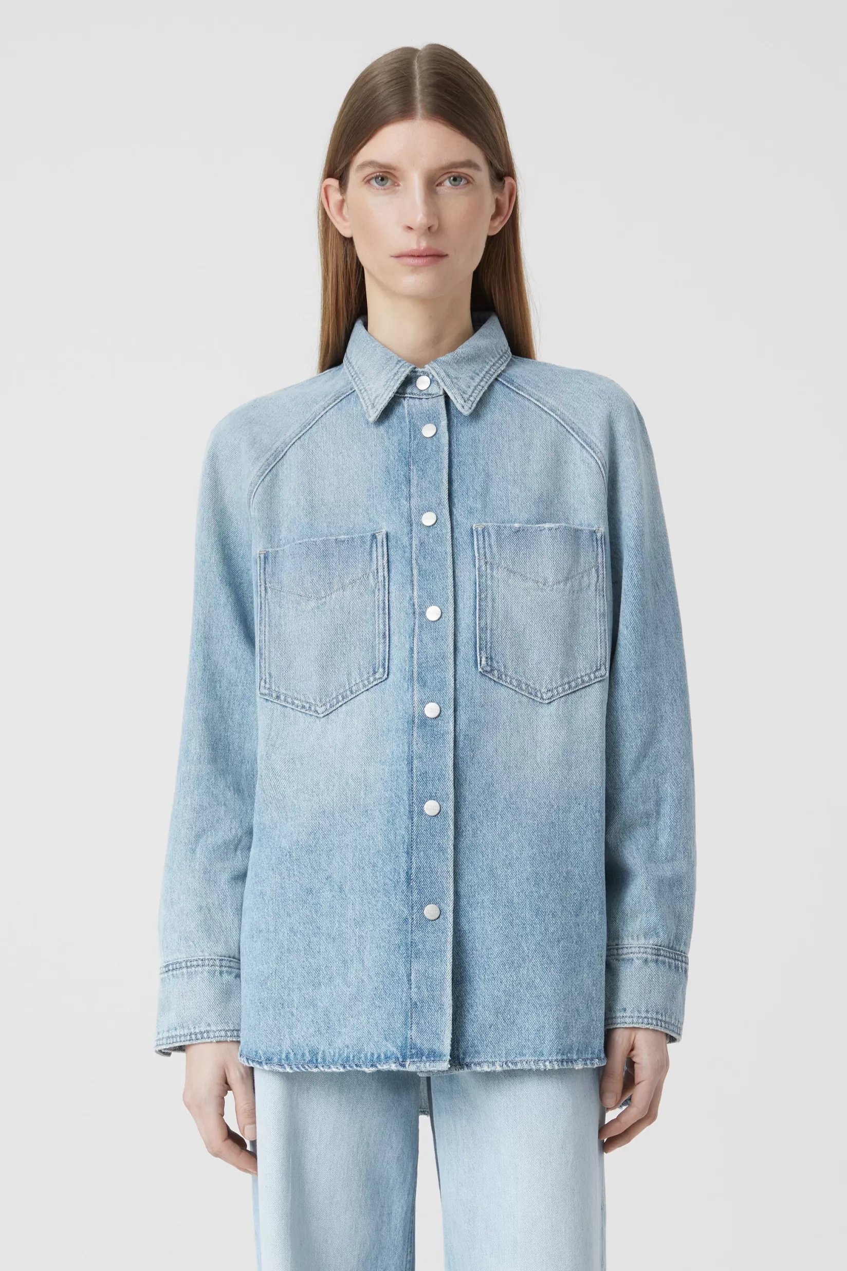 Cheap CLOSED A Better Blue Denim Shirt Light Blue