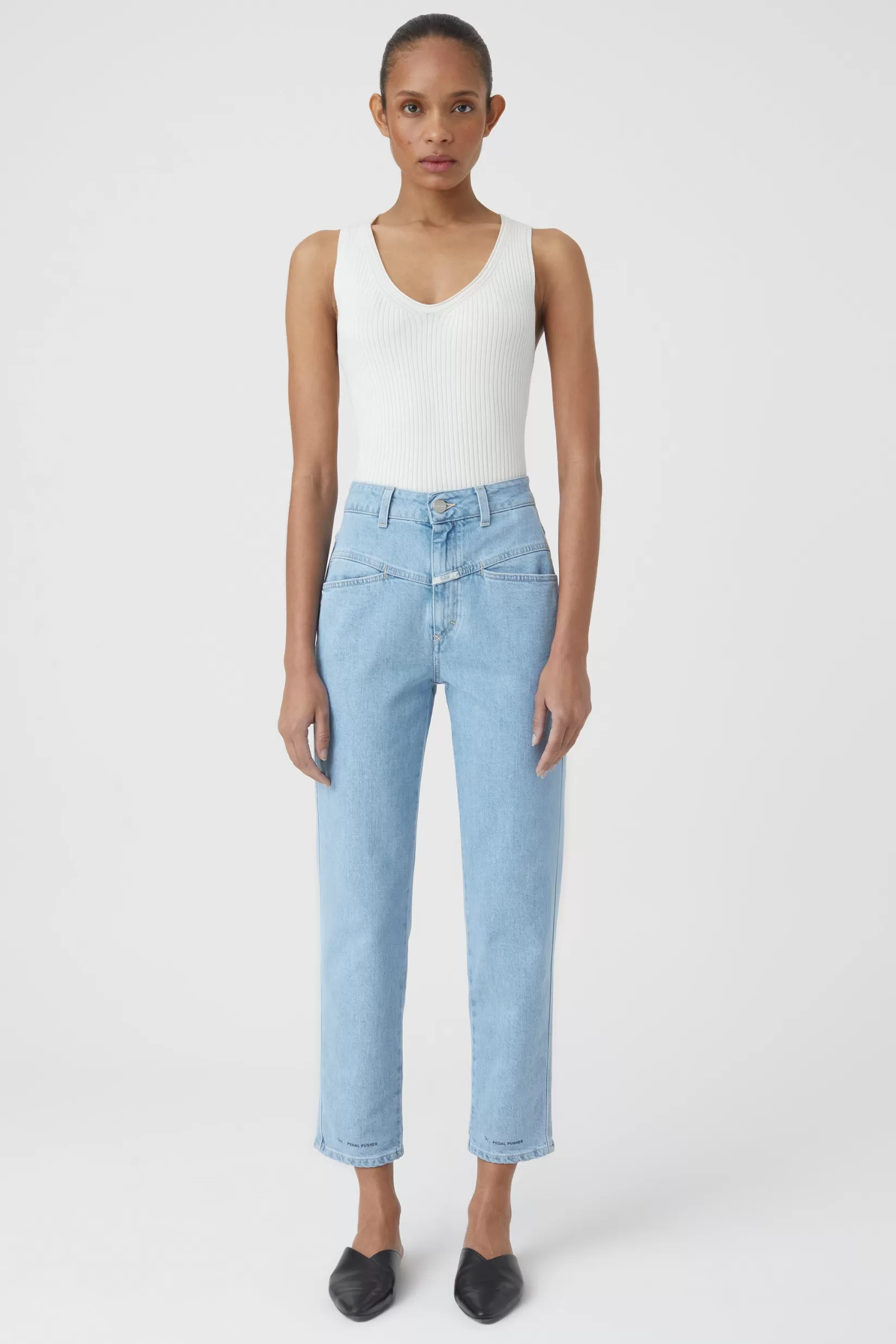Sale CLOSED A Better Blue Pedal Pusher Light Blue