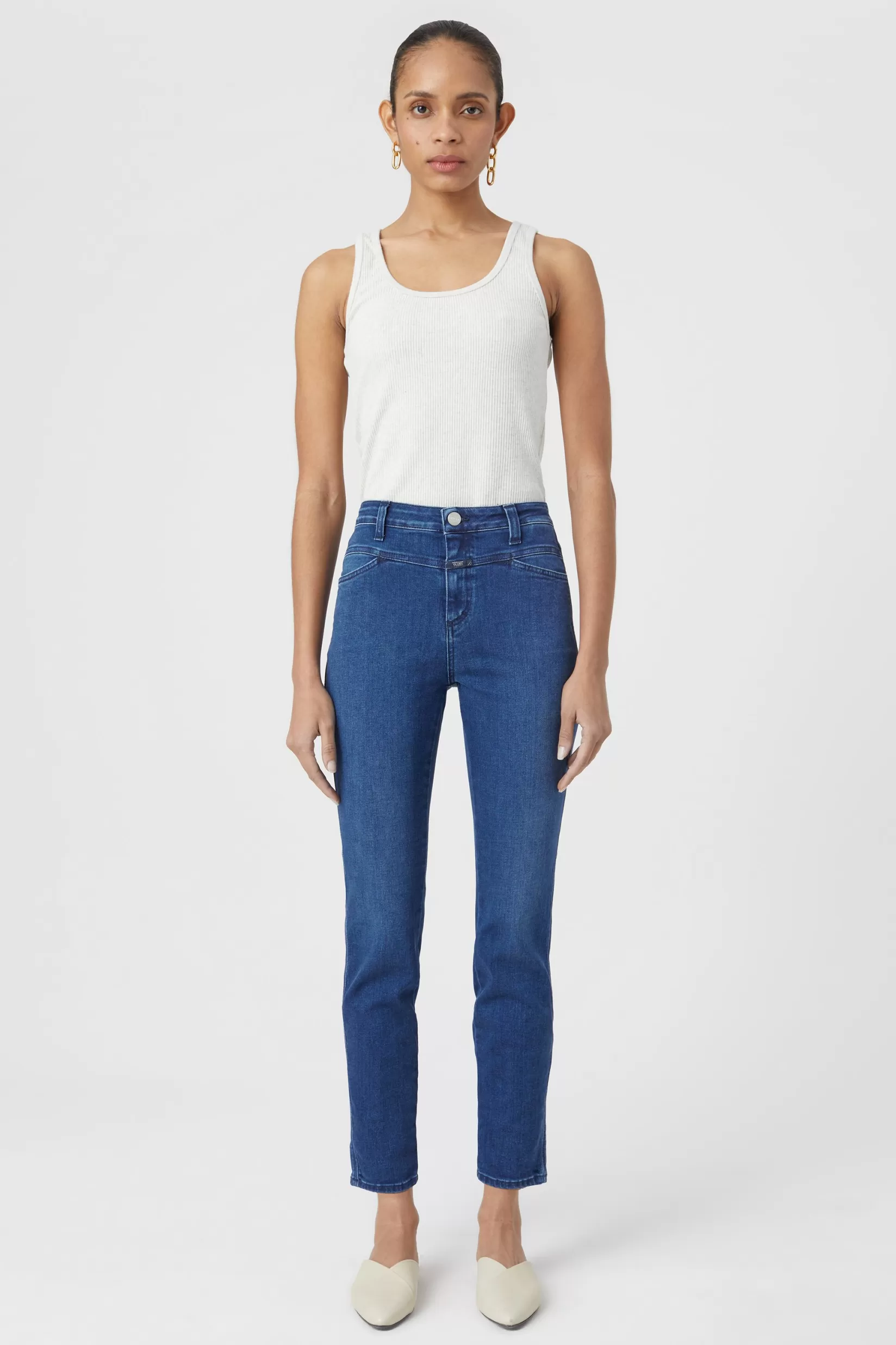 Clearance CLOSED A Better Blue Skinny Pusher Dark Blue