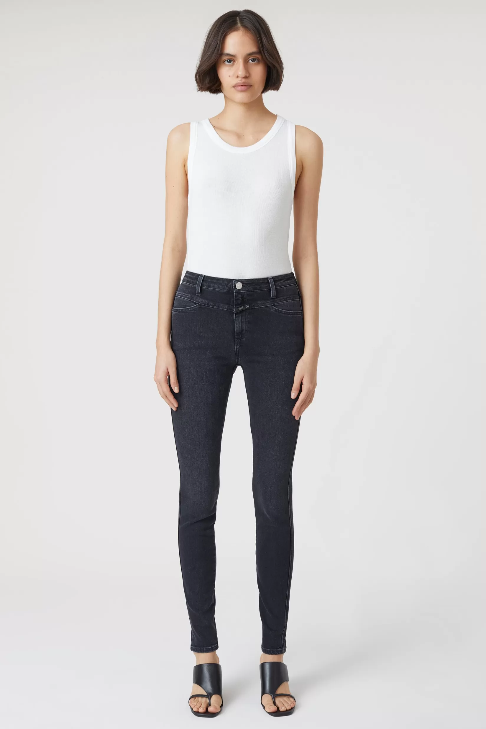 Flash Sale CLOSED A Better Blue Skinny Pusher Long Dark Grey