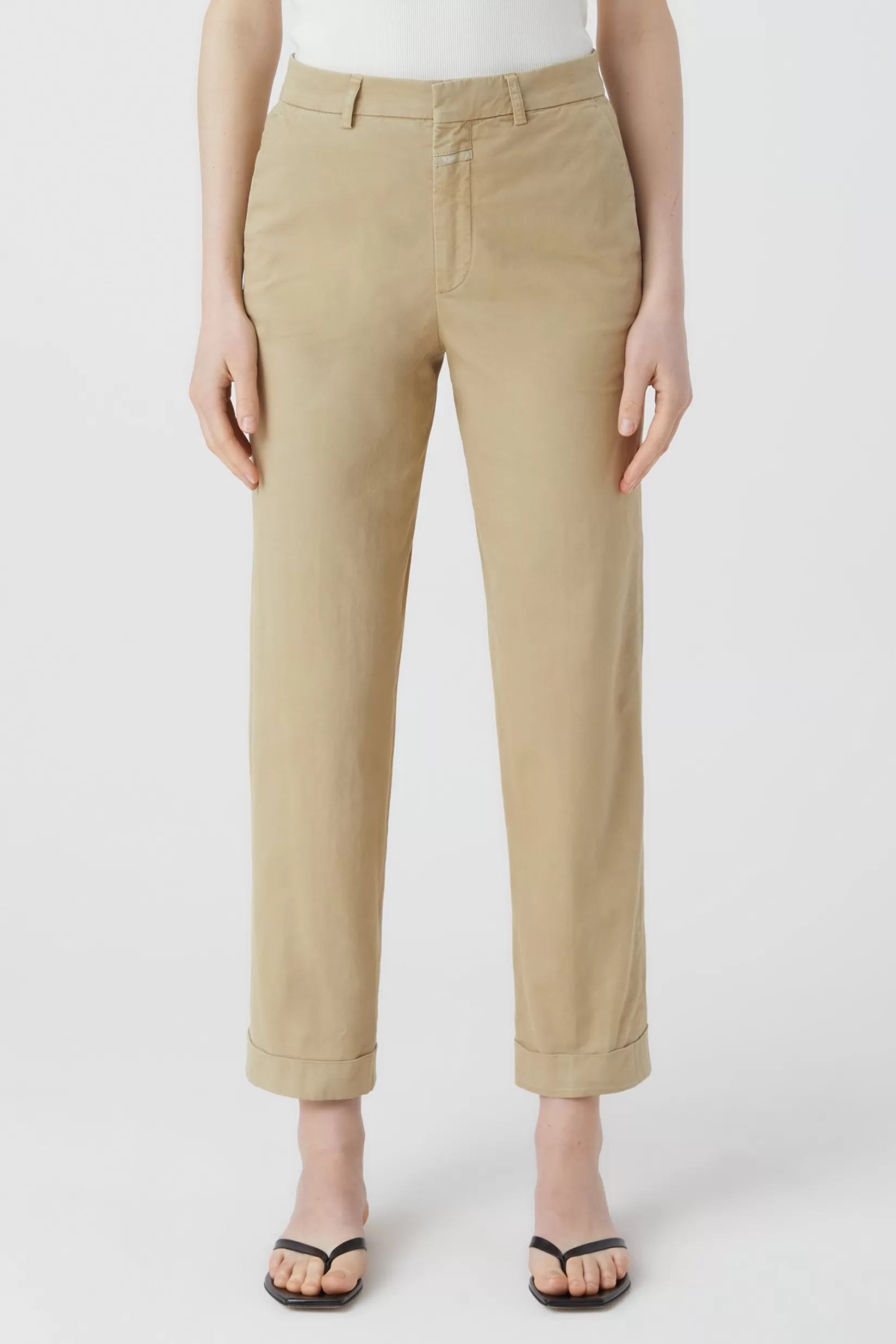 Outlet CLOSED Auckley Organic Cotton Pants Reed Beige