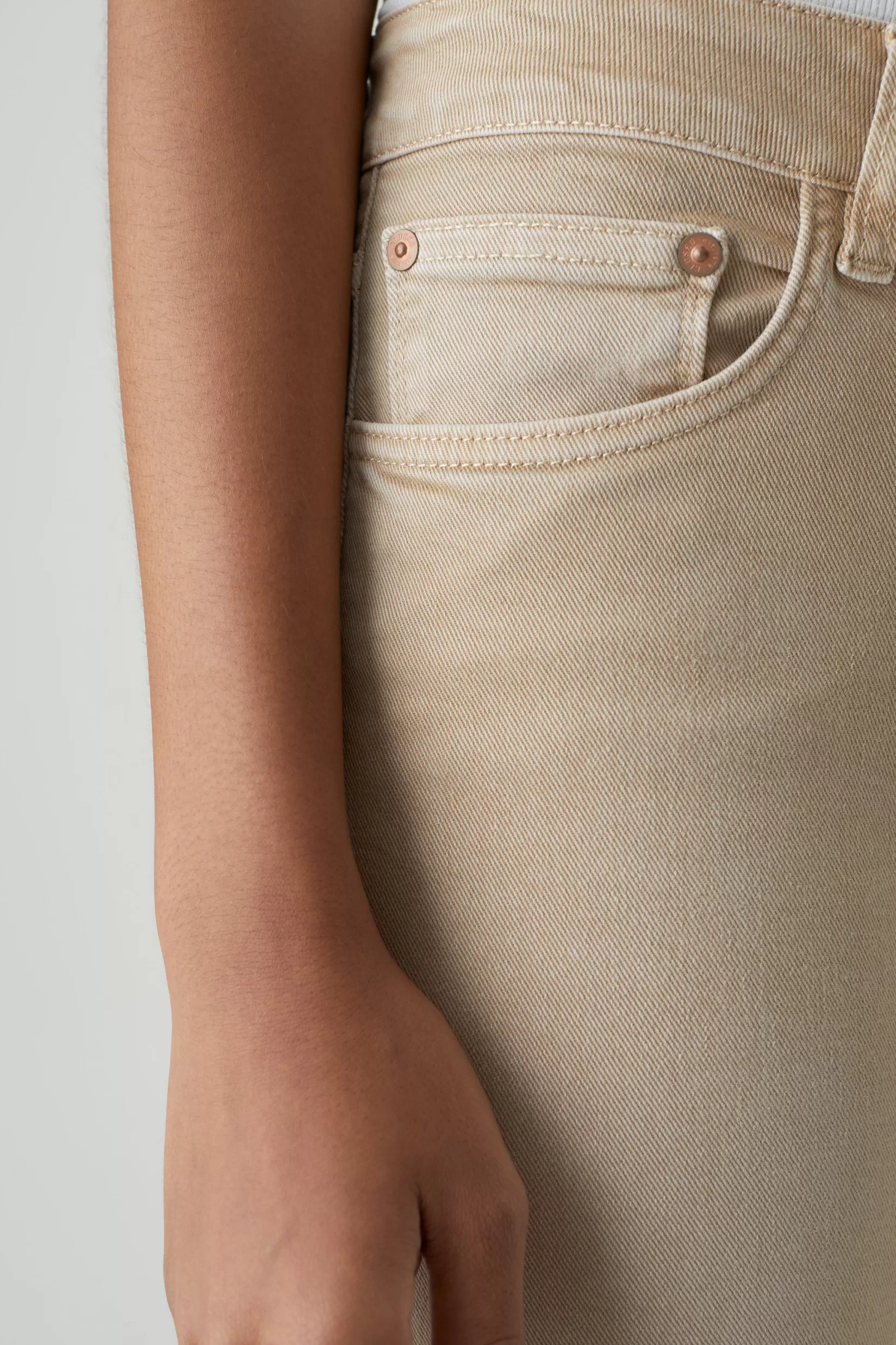 Cheap CLOSED Baker Coloured Organic Stretch Denim Tan