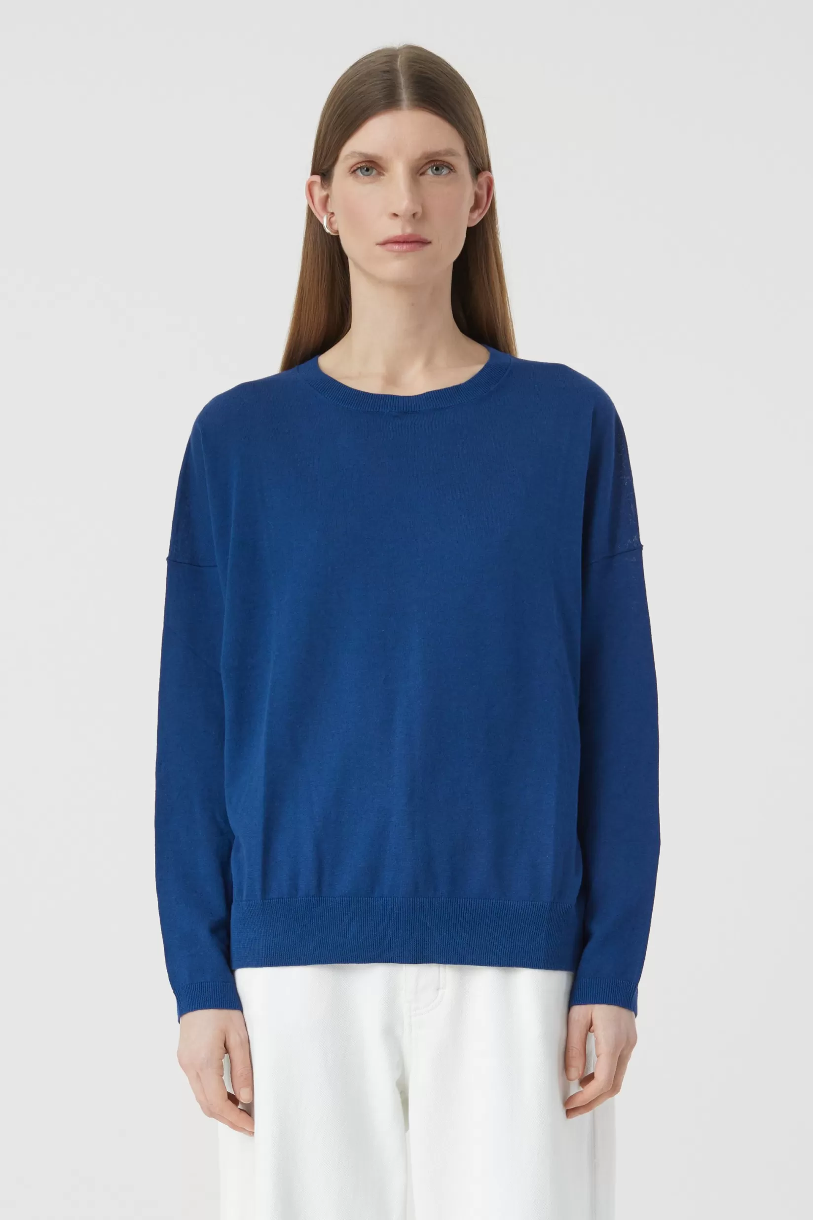 Discount CLOSED Basic Crewneck Indigo Blue