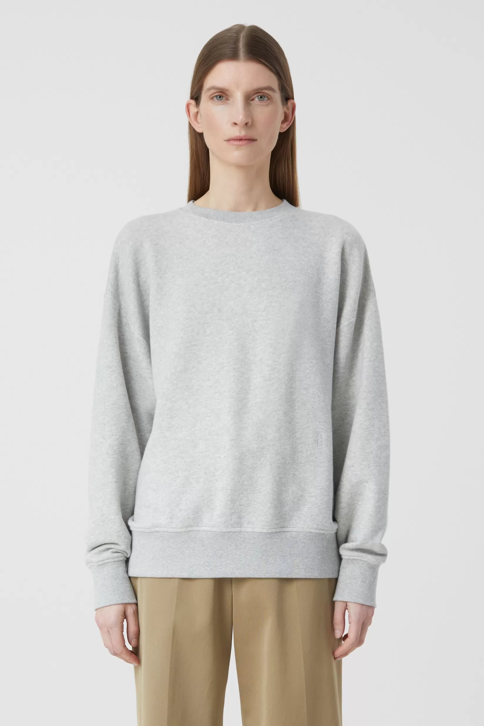 Discount CLOSED Basic Crewneck Light Grey Melange