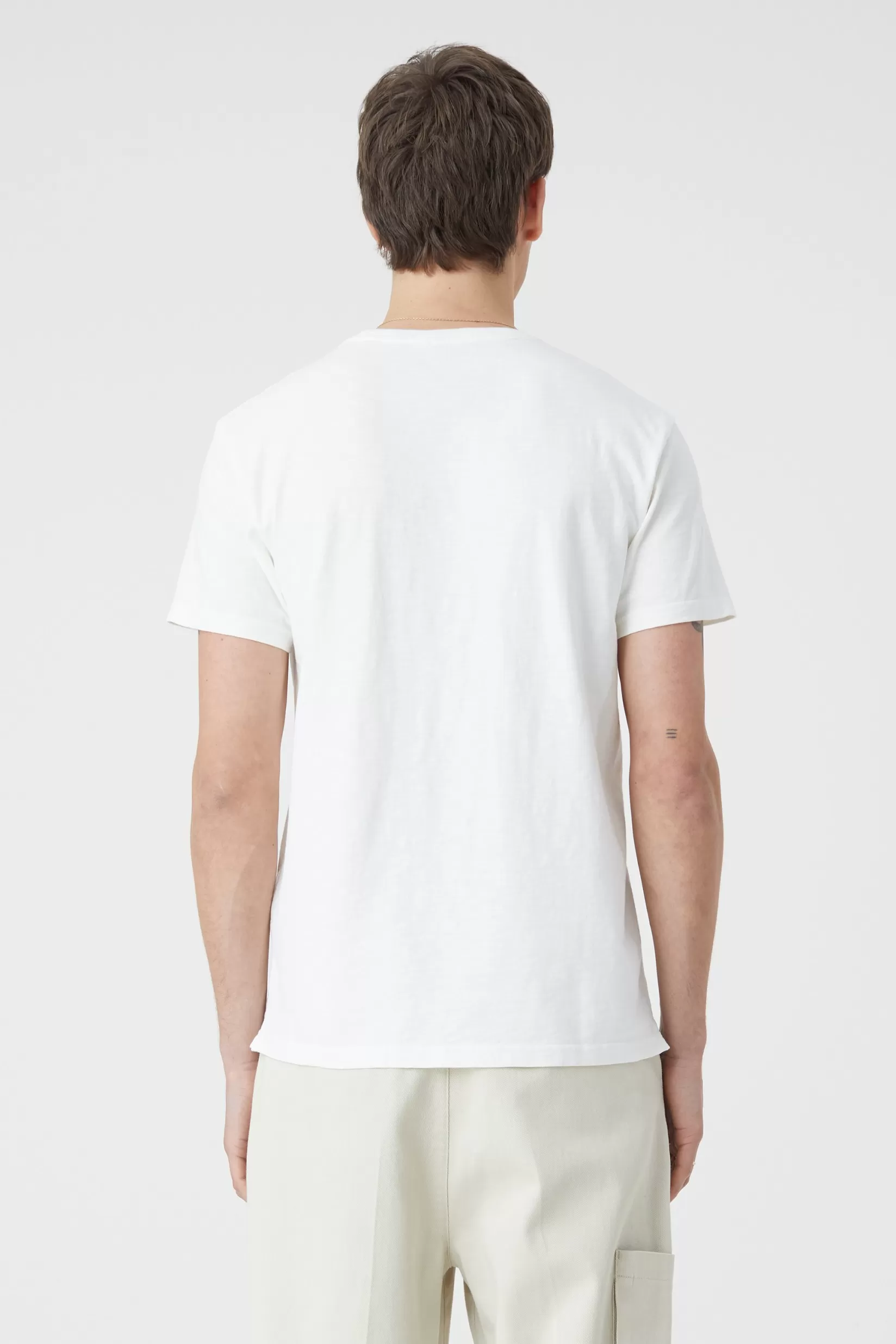 Cheap CLOSED Basic T-Shirt Aus Bio-Baumwolle Marble White