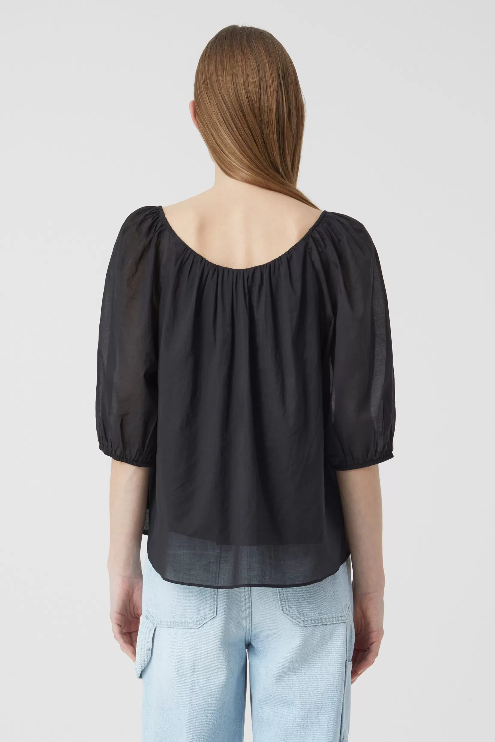 Online CLOSED Bluse Aus Baumwoll-Voile Black