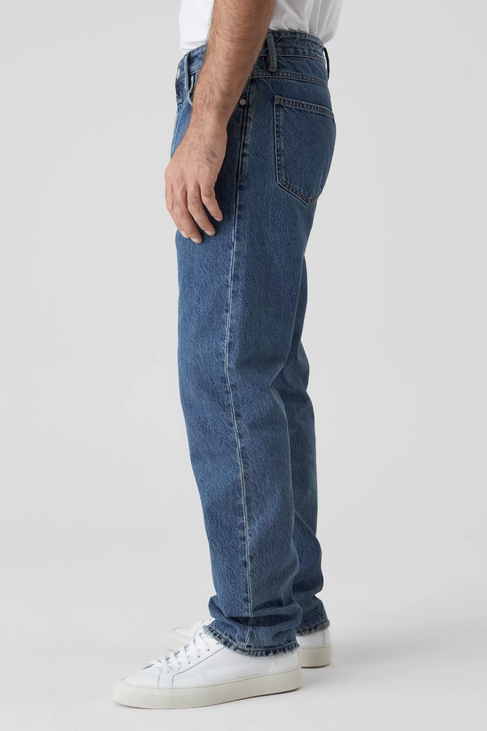 Shop CLOSED Bogus Straight Jeans Mid Blue