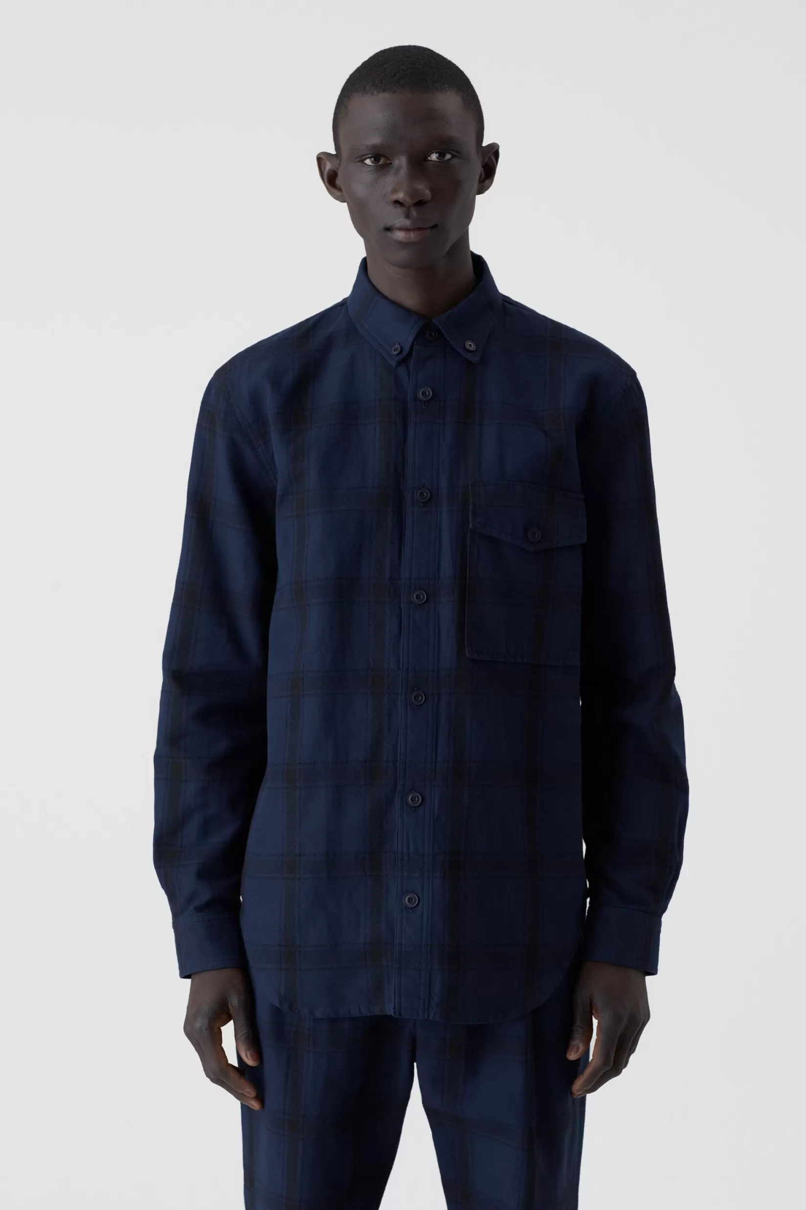 Discount CLOSED Button-Down-Shirt Mit Karomuster Dark Night