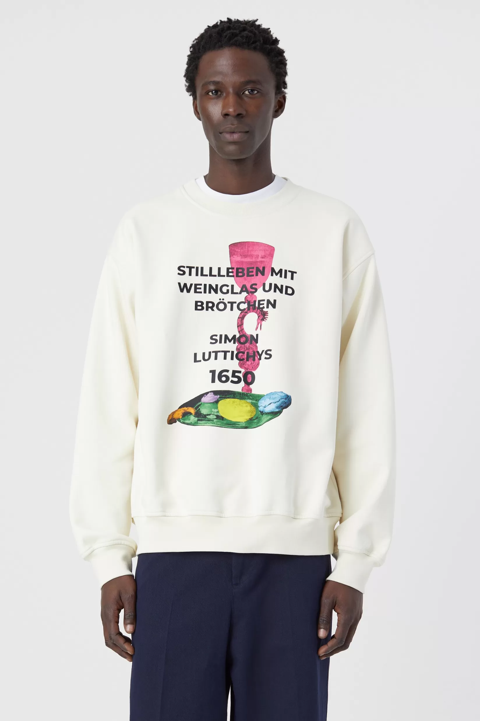 Best CLOSED X Hamburger Kunsthalle Sweatshirt White Asparagus