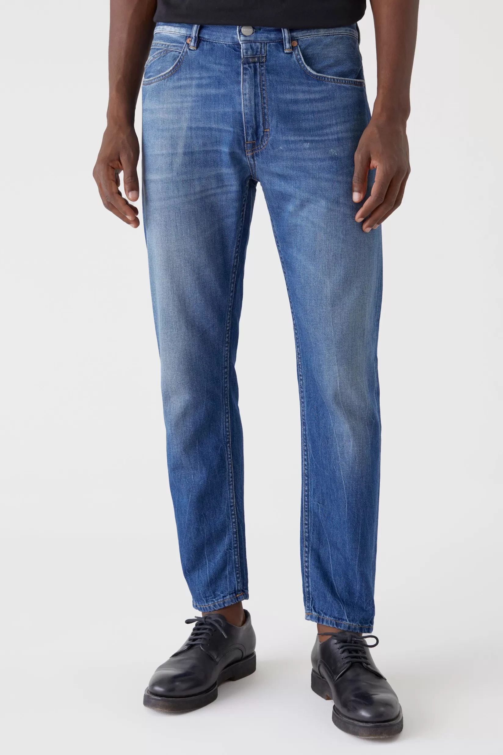 Cheap CLOSED Cooper Tapered Jeans Mid Blue