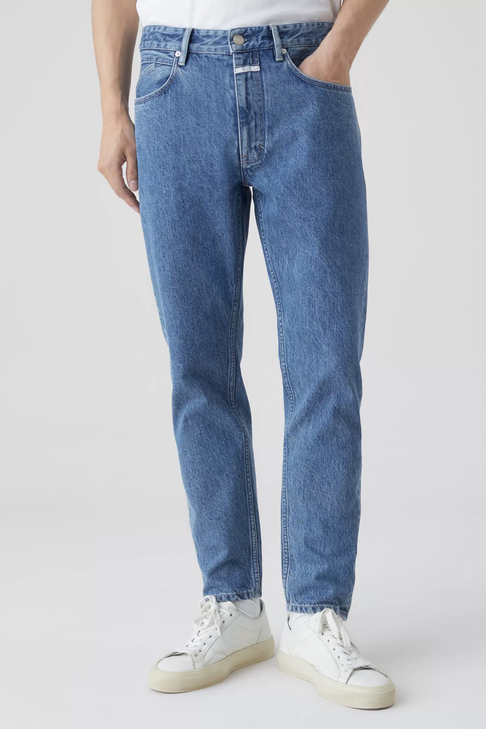 Cheap CLOSED Cooper Tapered Jeans Mid Blue