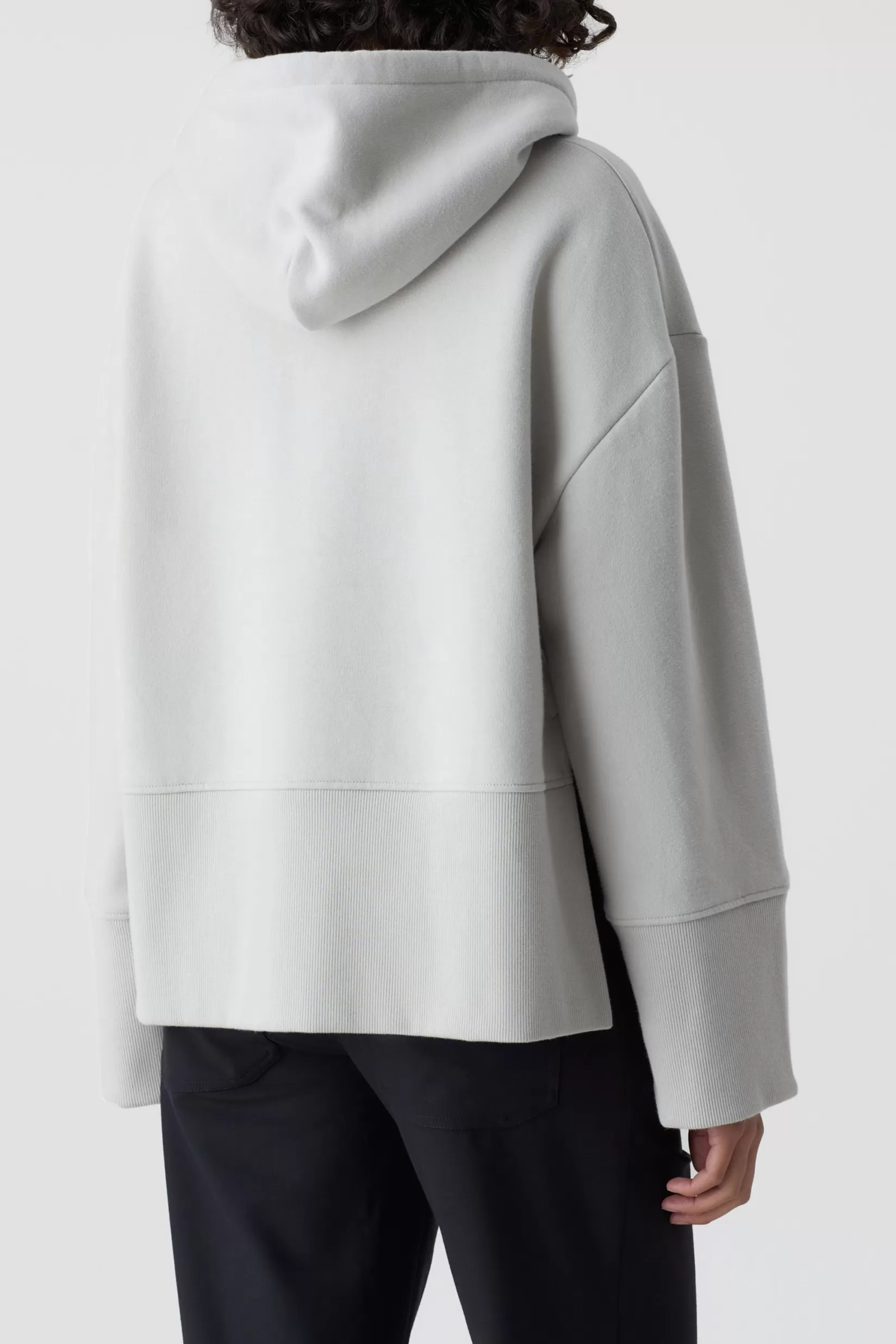 Discount CLOSED Cropped Hoodie Grey Alabaster