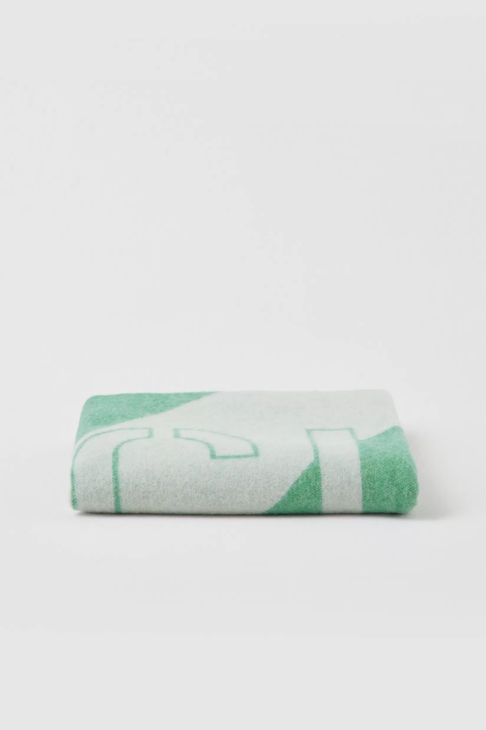 Discount CLOSED Gestreifter Logo-Schal Green Patina