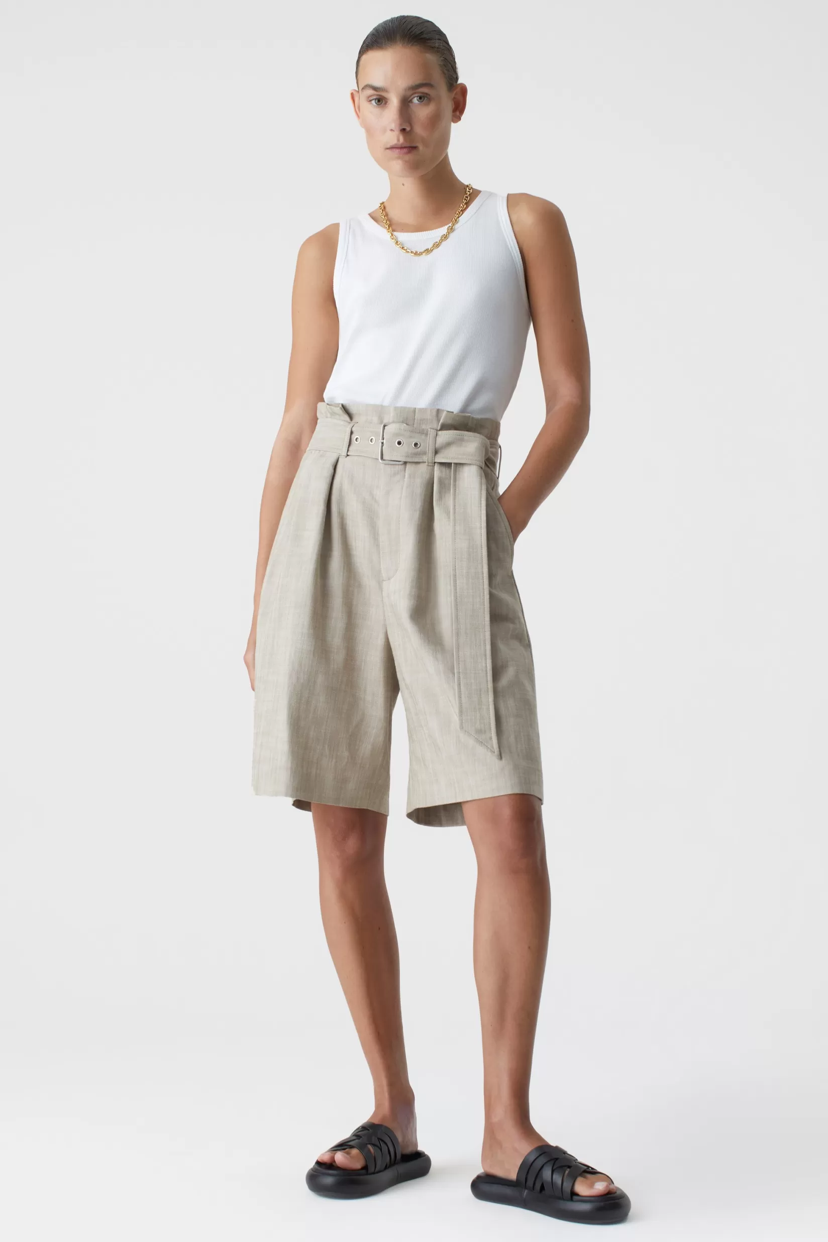 Hot CLOSED High Waist Shorts Nutmeg