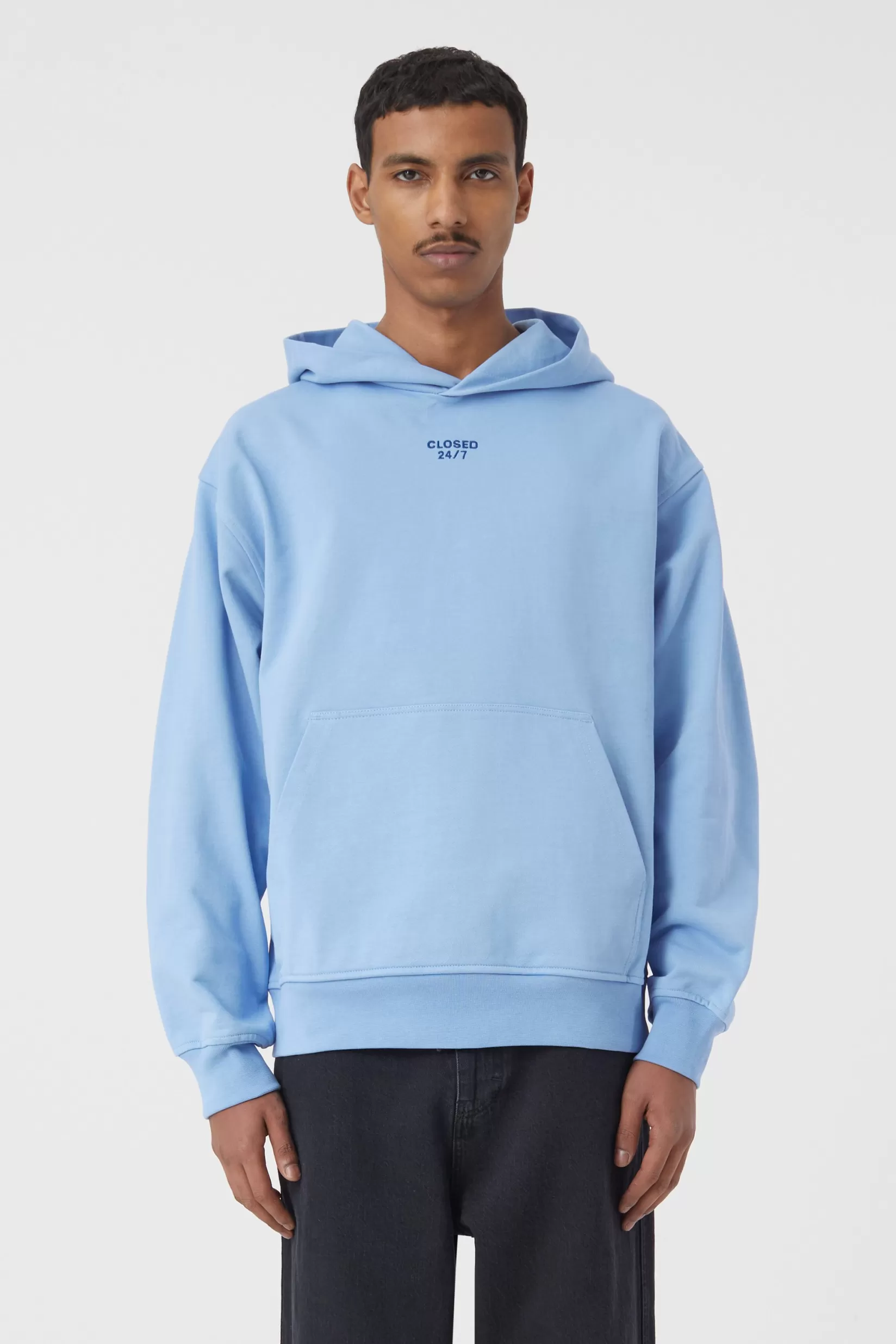 Cheap CLOSED Hoodie Mit -Stickerei Blue Morning Sky