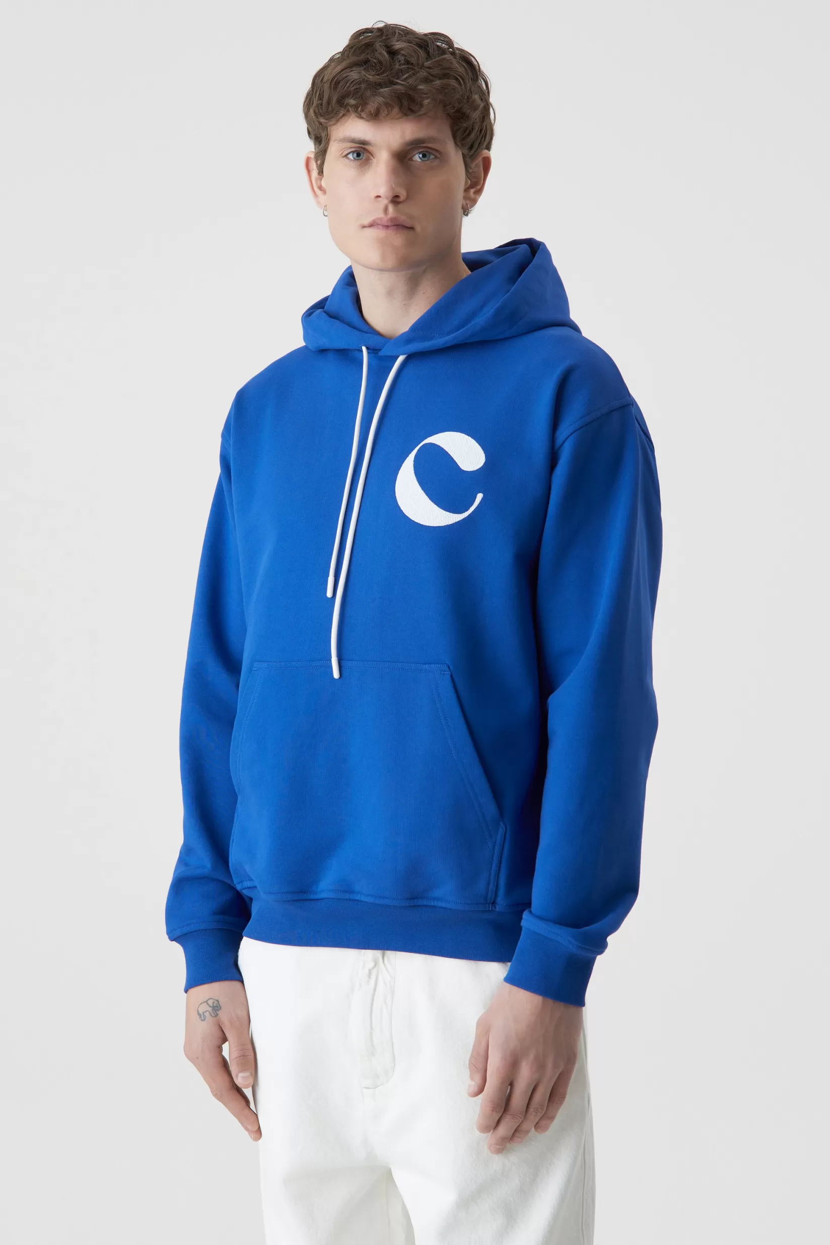 Cheap CLOSED Hoodie Mit C-Stitching Royal Azure