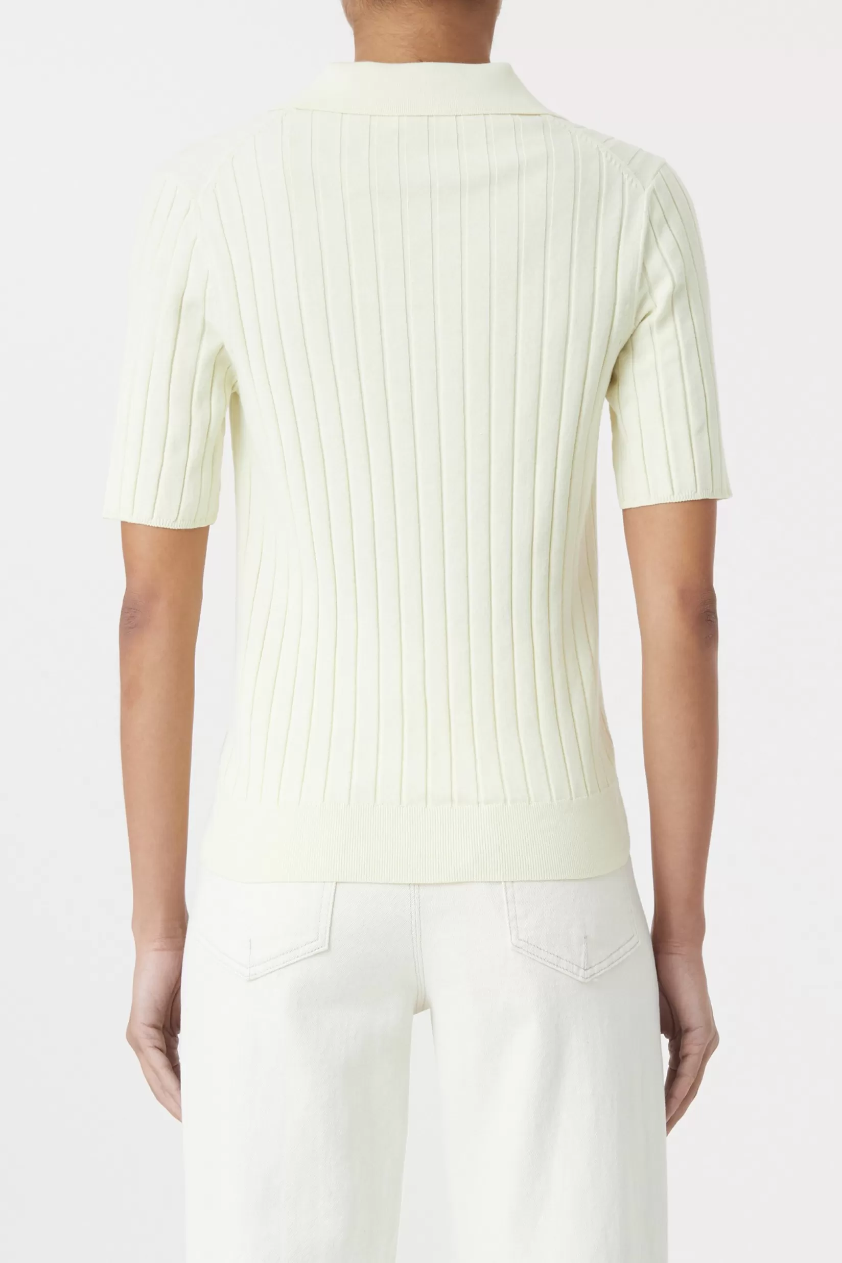 Cheap CLOSED Knitted Polo Shirt Yellow Orchid