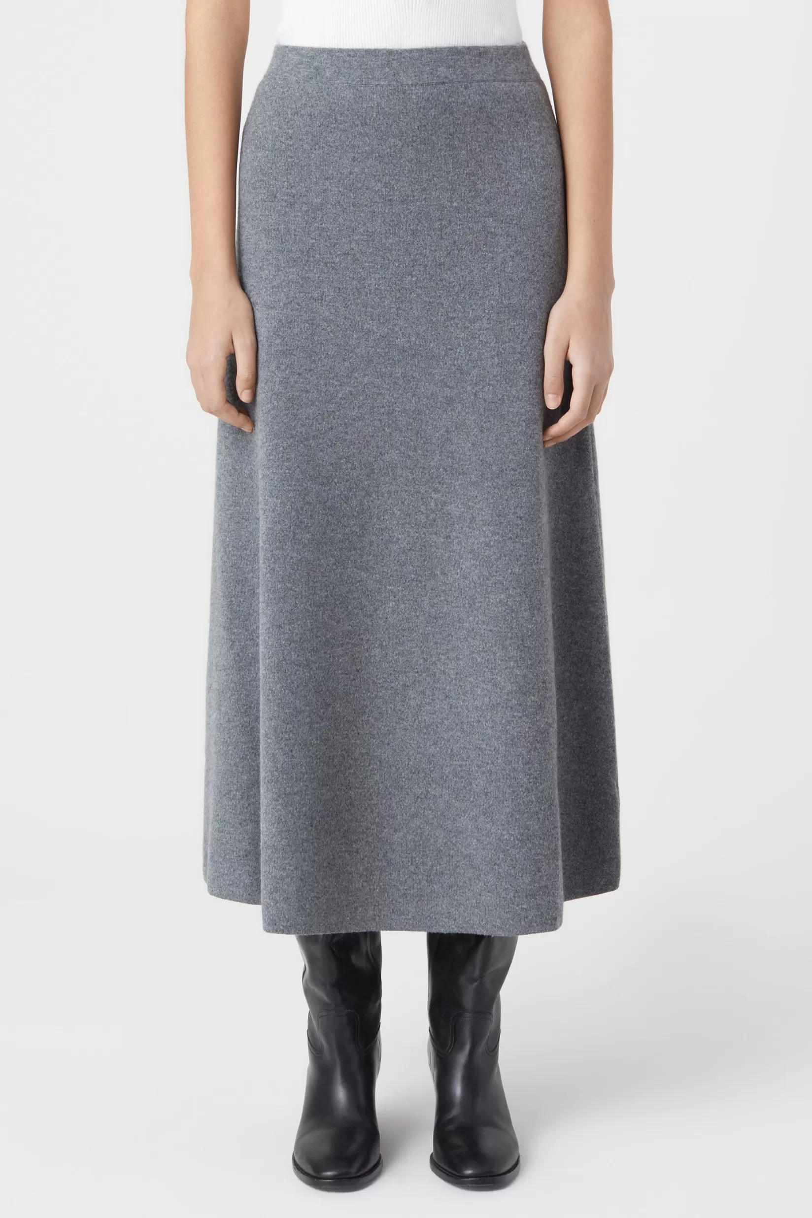 Cheap CLOSED Knitted Skirt Dark Grey Melange