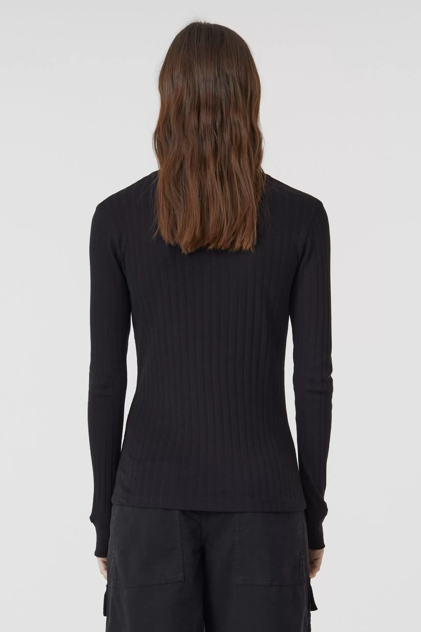 Hot CLOSED Langarmshirt Aus Baumwolle & Modal Black