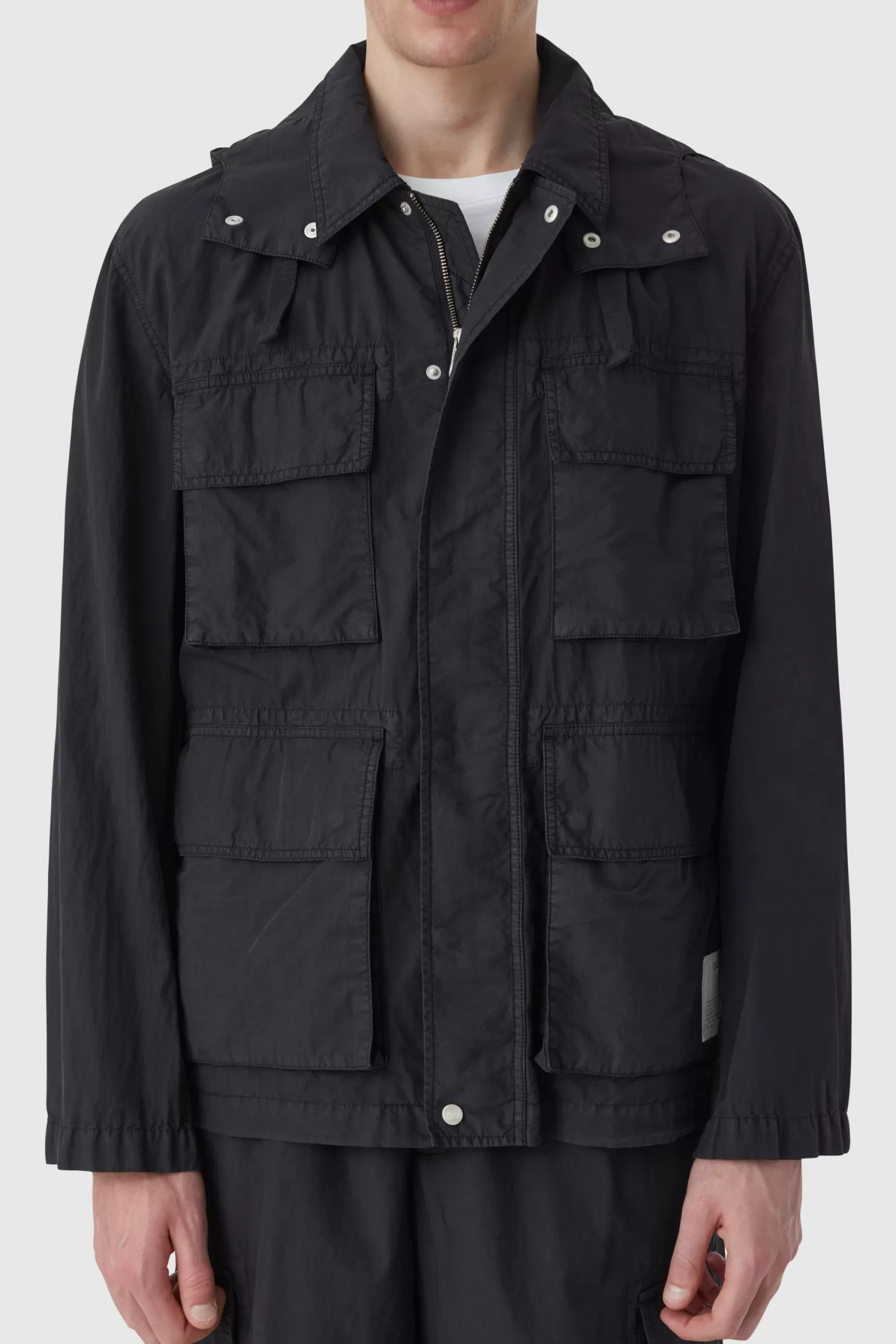 Online CLOSED Light Cotton Parka Black