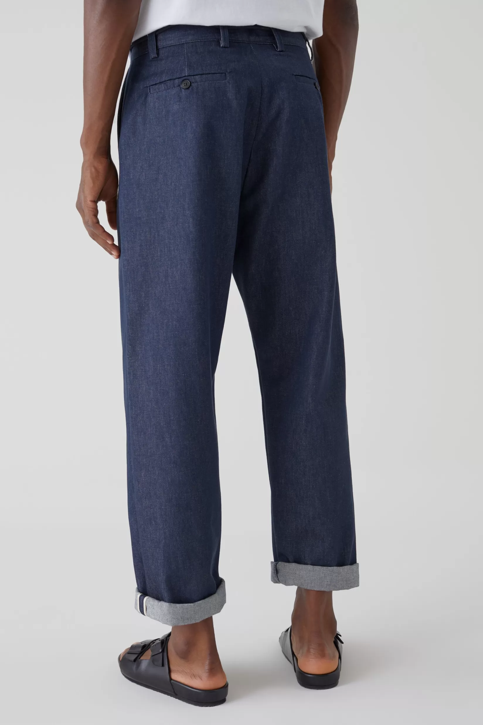 Shop CLOSED Livington Wide Pants Dark Blue