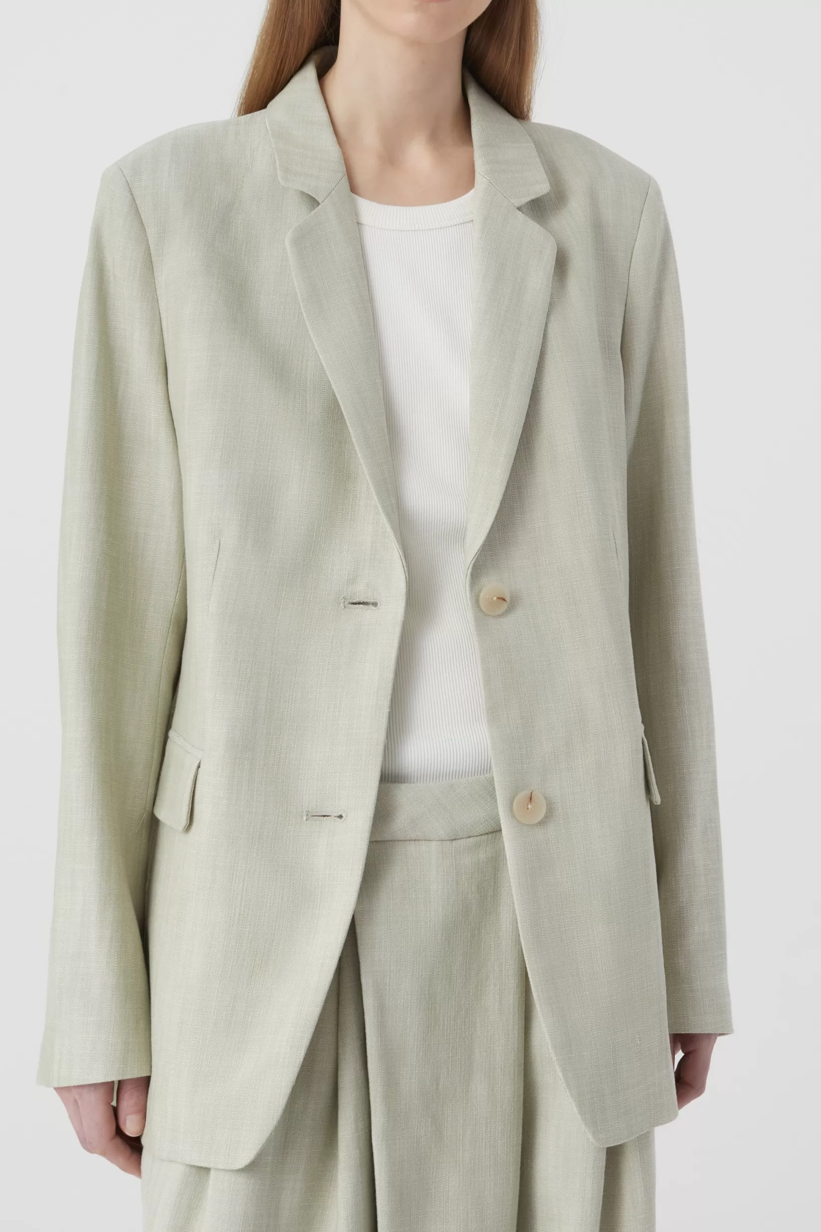 Clearance CLOSED Lola Blazer Aus Viskose-Mix Light Moss Green