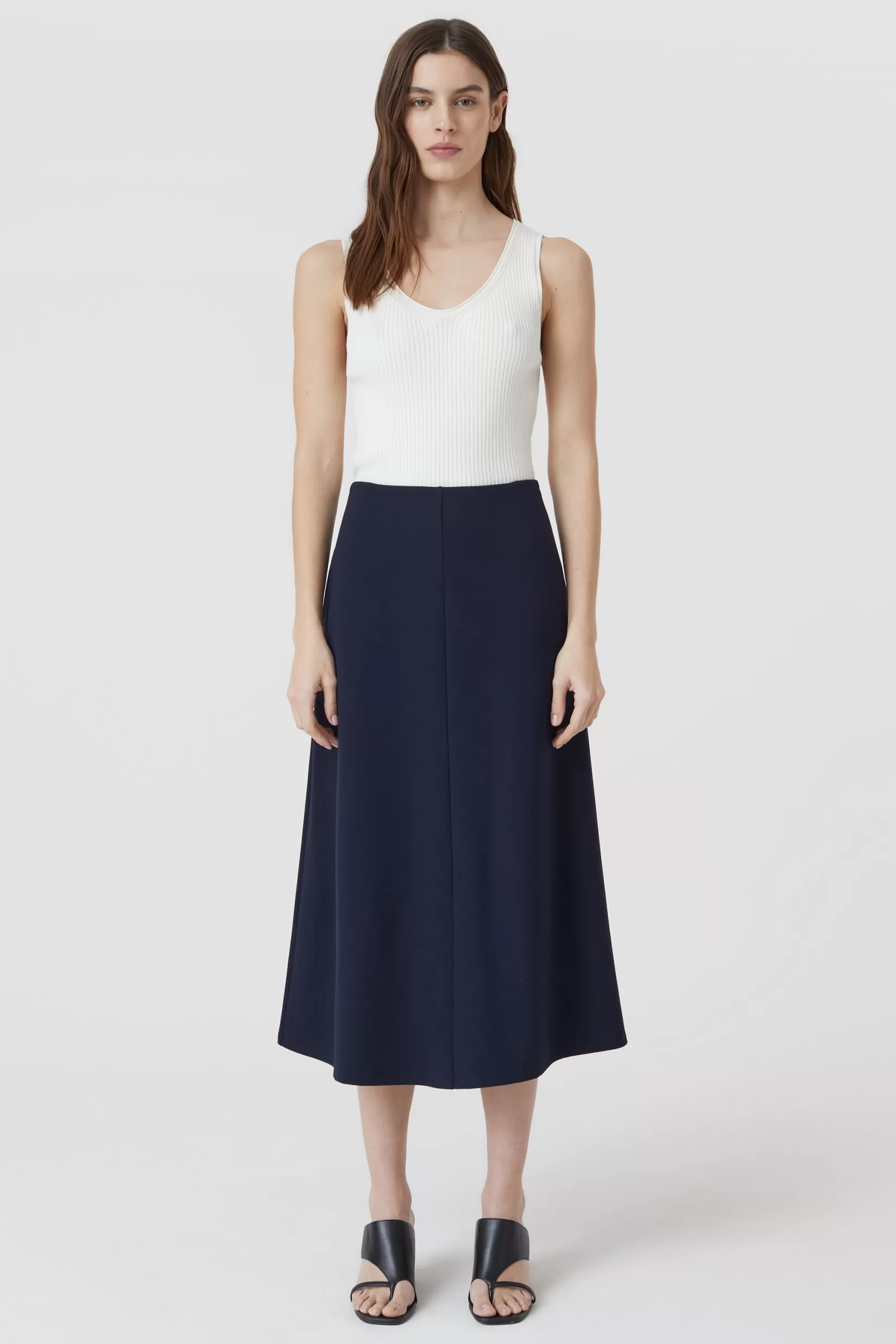 Cheap CLOSED Long Skirt Aus Jersey Dark Night