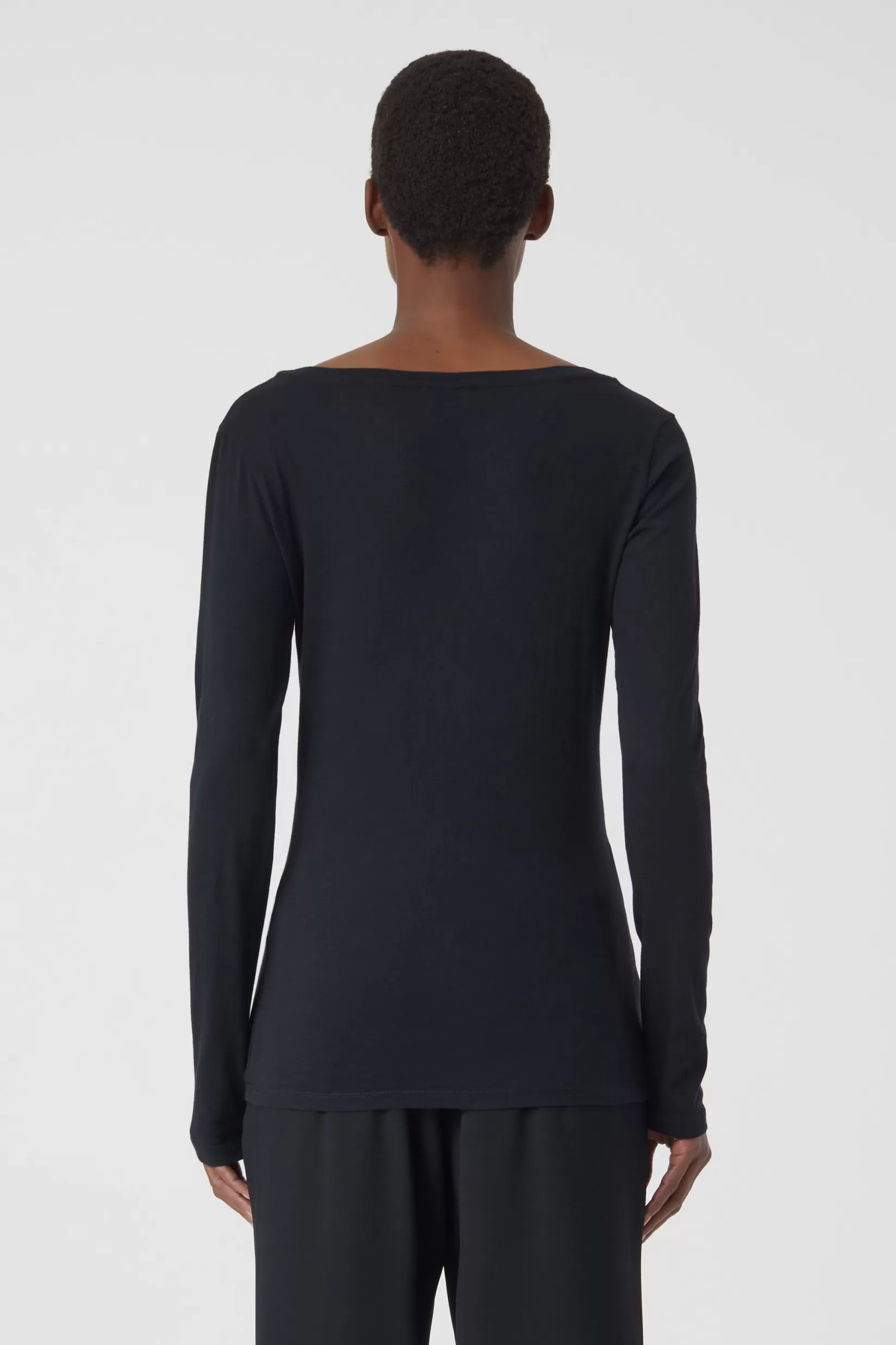 Outlet CLOSED Longsleeve Mit Tiefem Rundhalsausschnitt Black