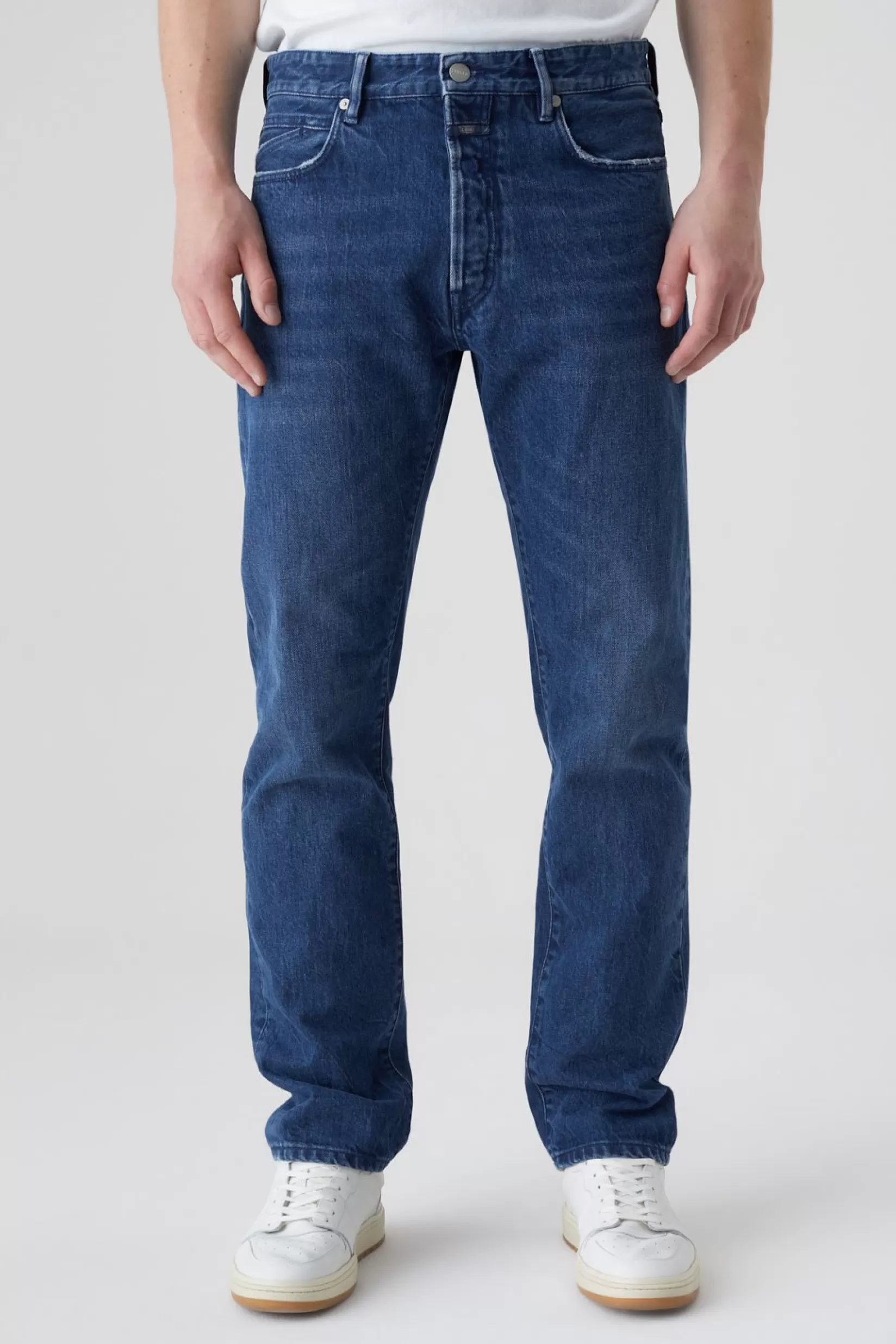 Cheap CLOSED Oakland Straight Jeans Mid Blue