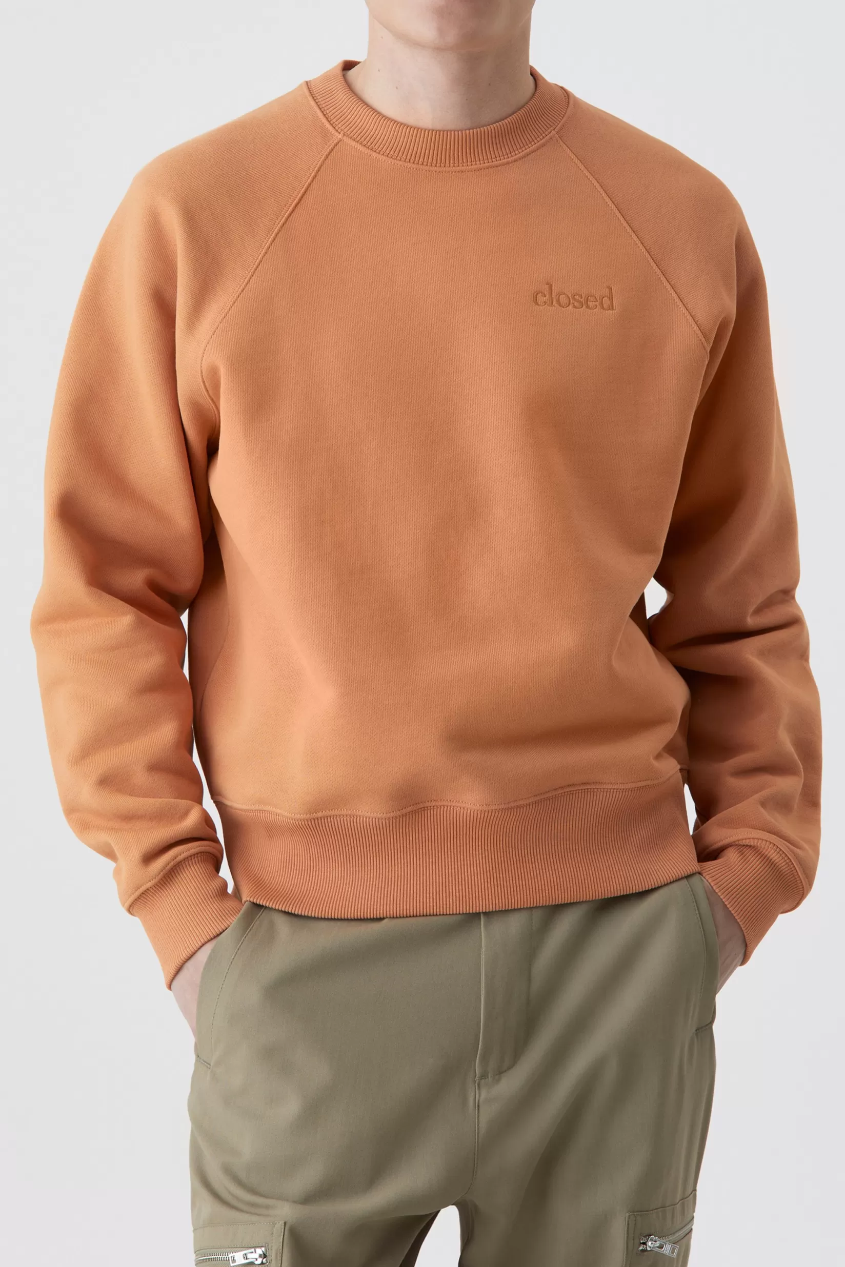 Cheap CLOSED Organic American Fleece Crewneck Cornelian Brown