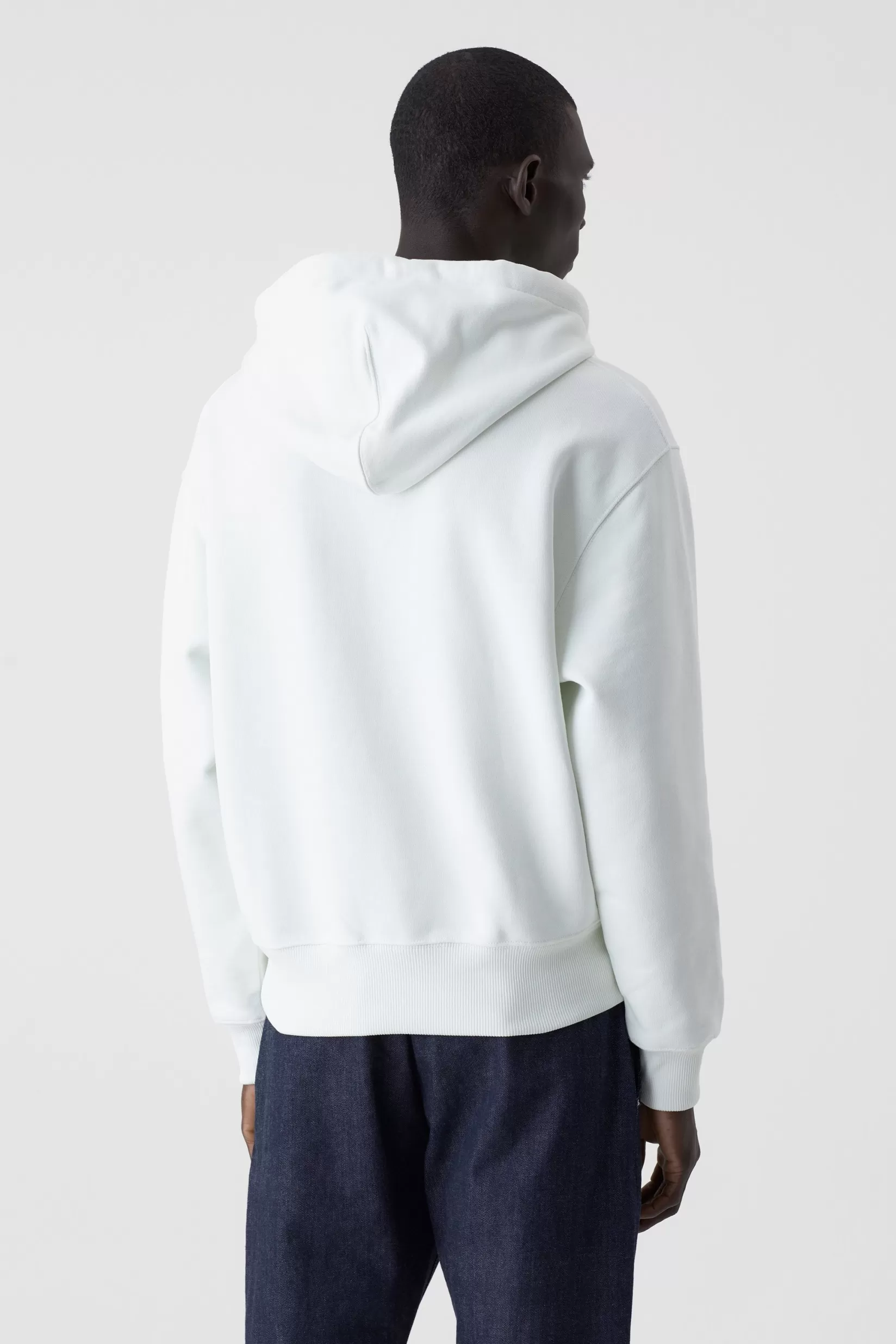 Online CLOSED Organic American Fleece Hoodie Marble White