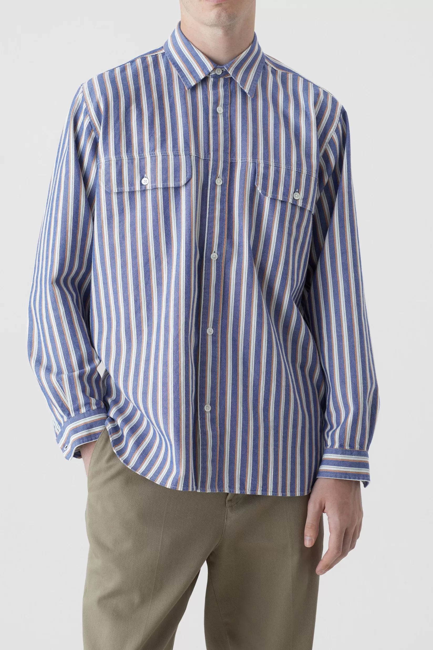 Discount CLOSED Organic Cotton Shirt Royal Azure