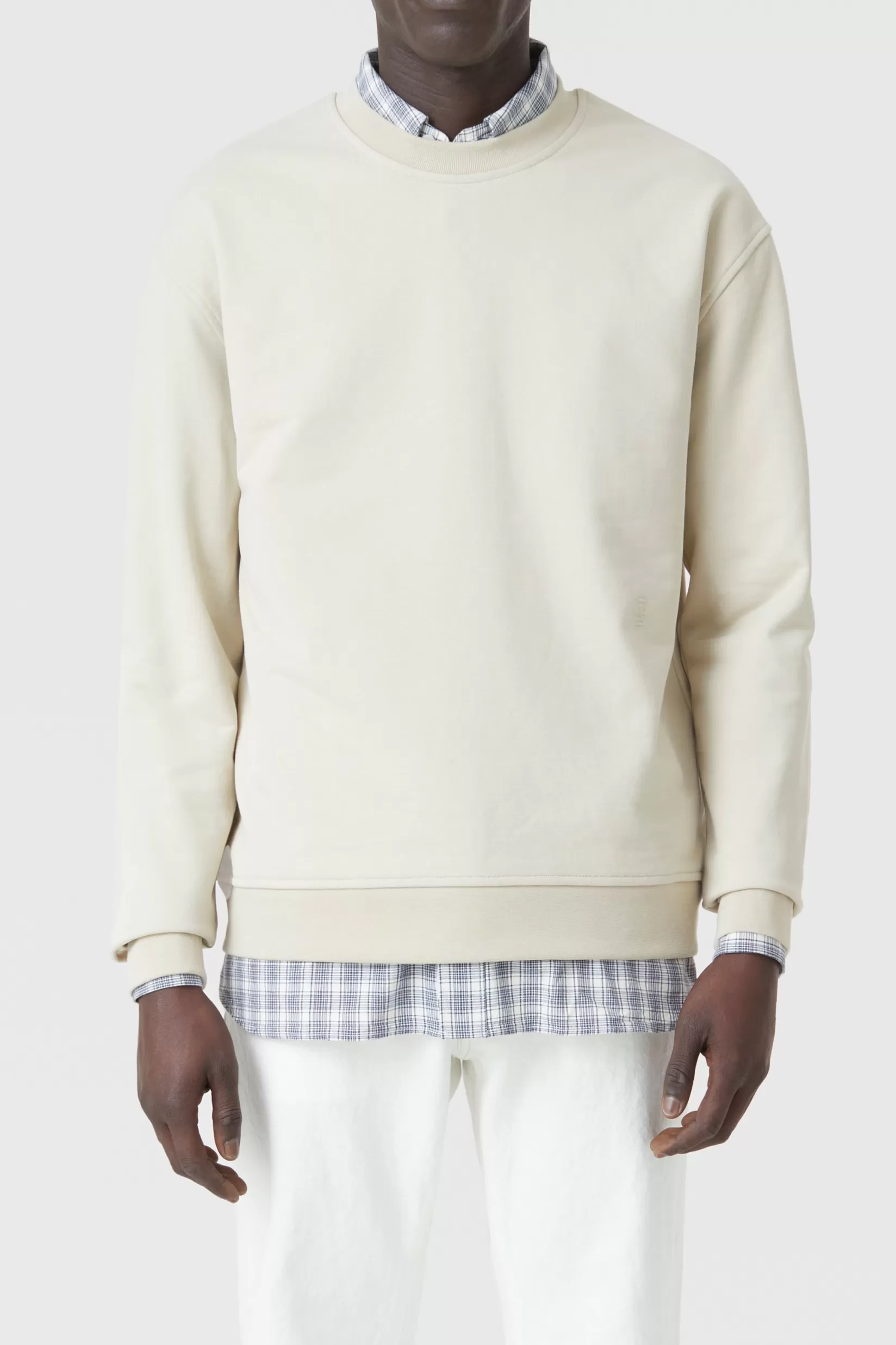 Outlet CLOSED Organic Crewneck Sweater Marl Stone