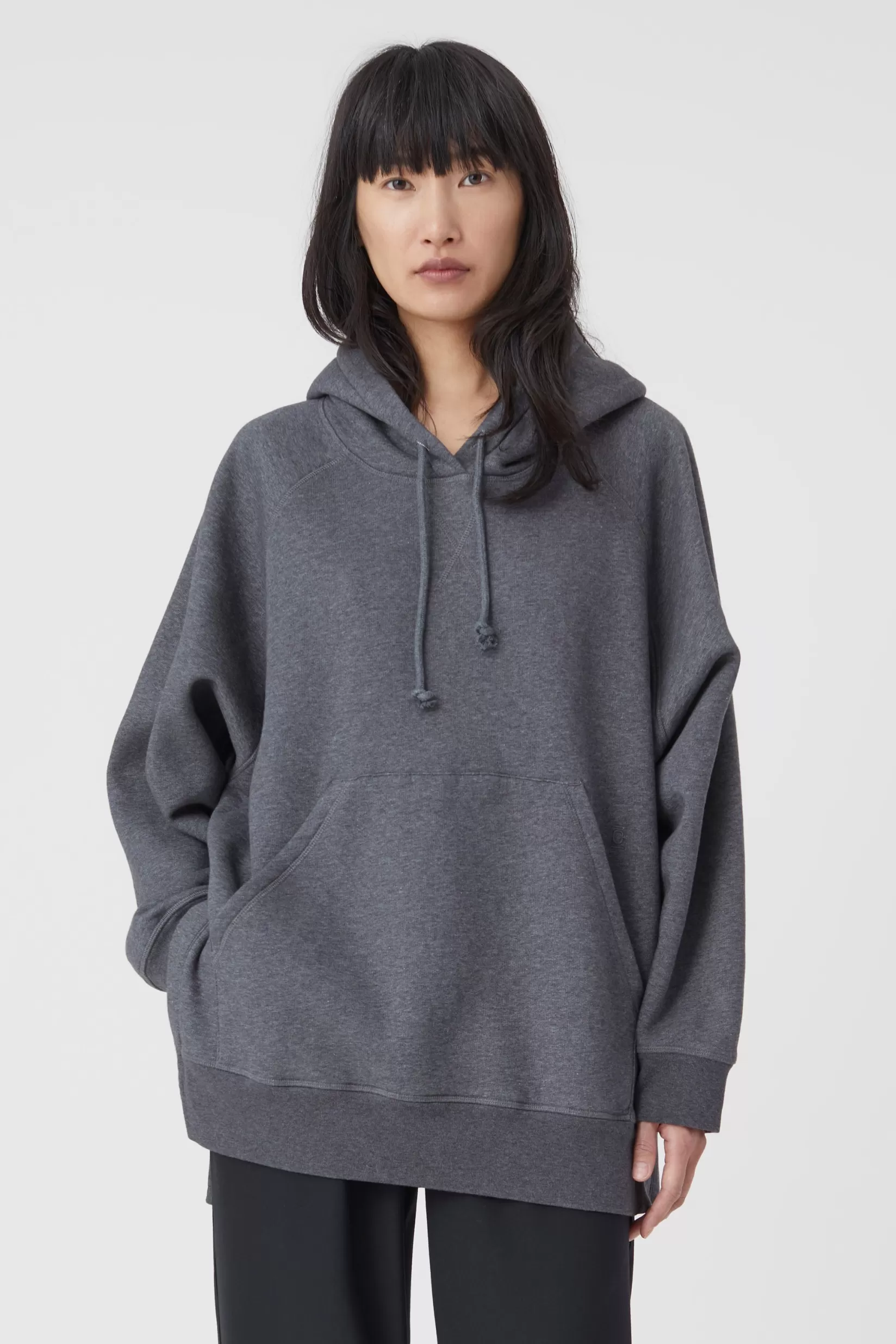 Discount CLOSED Oversized Hoodie Dark Grey Melange