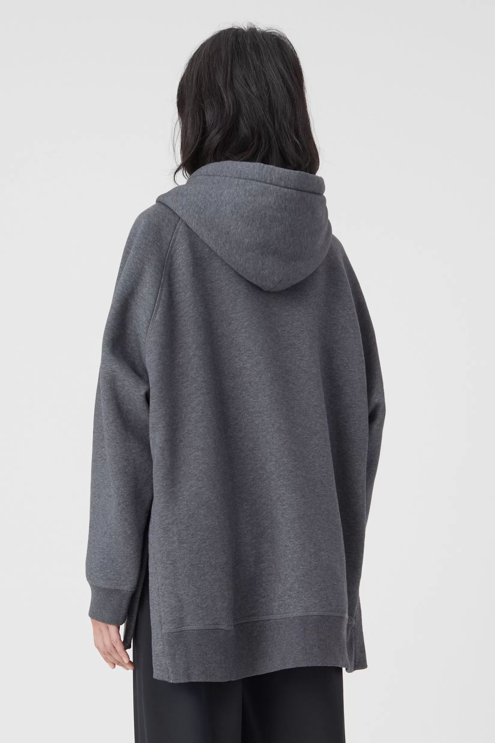 Discount CLOSED Oversized Hoodie Dark Grey Melange