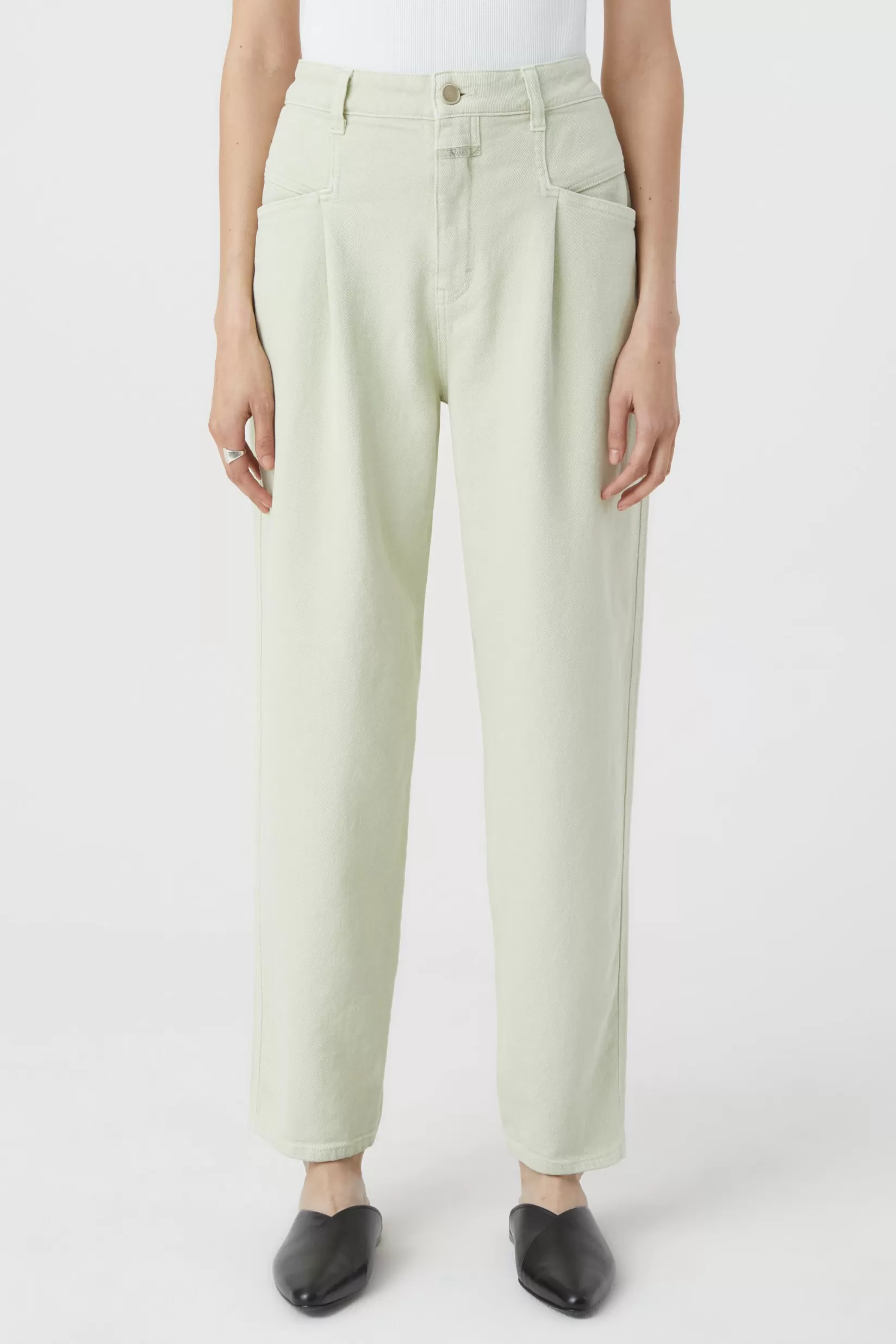 Fashion CLOSED Pearl Natural Dyed Denim Light Moss Green