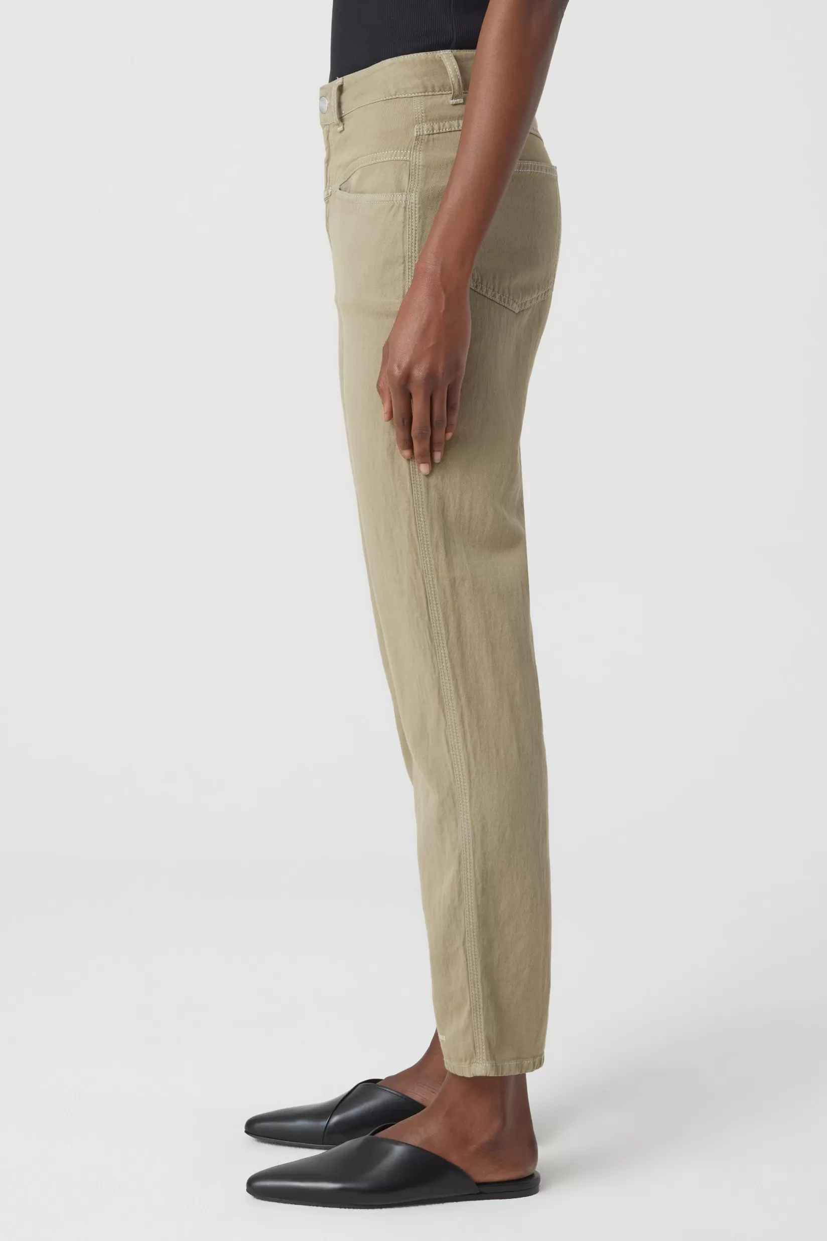 Discount CLOSED Pedal Pusher Soft Cotton Stretch Pants Grey Veneer