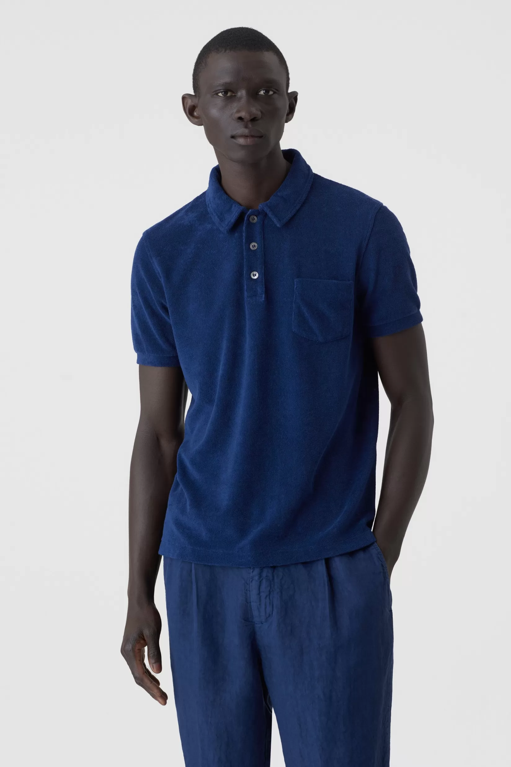 New CLOSED Polo Aus Frotteestoff Indigo Blue