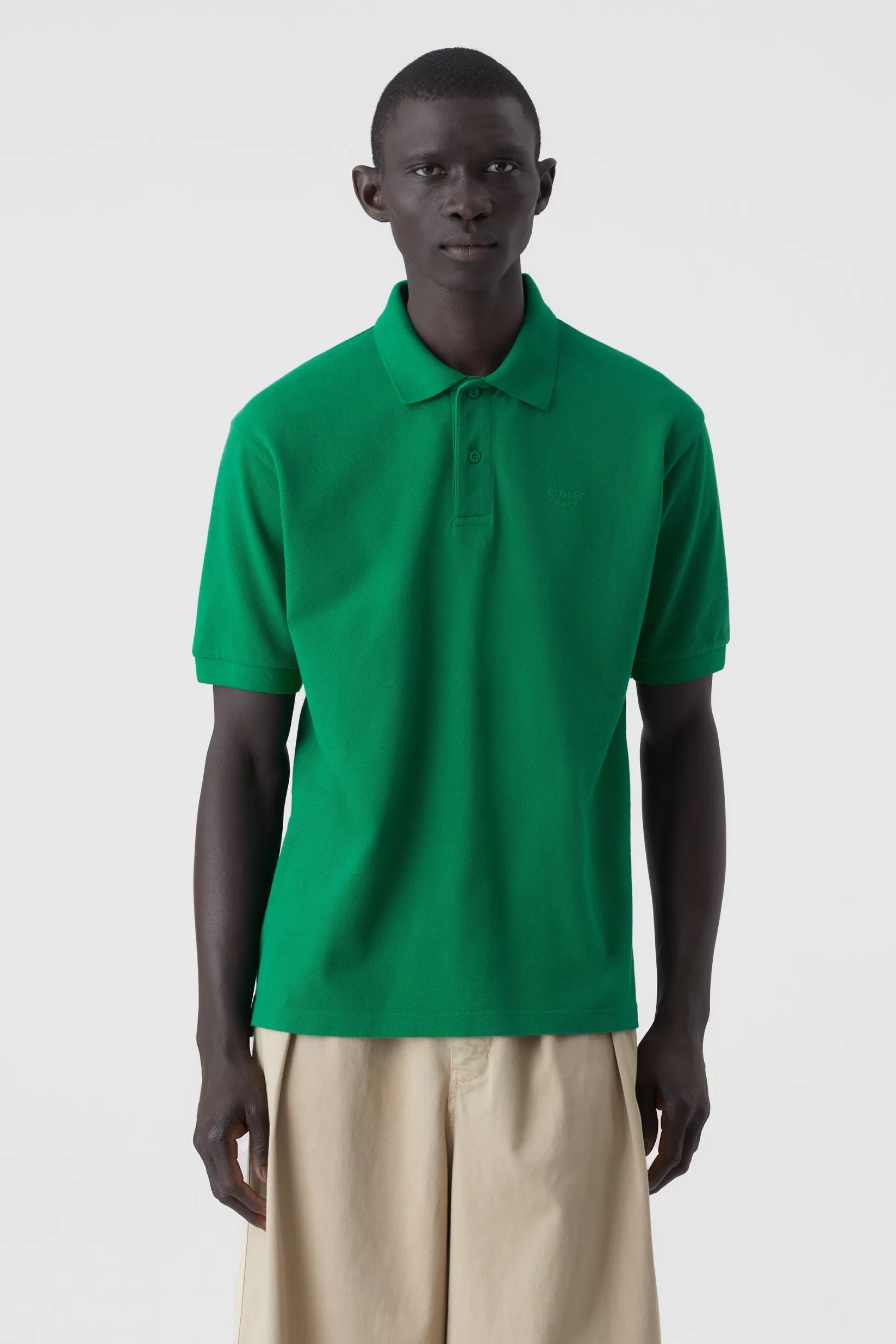 Shop CLOSED Poloshirt Mit 24/7-Stickerei Botanic Green