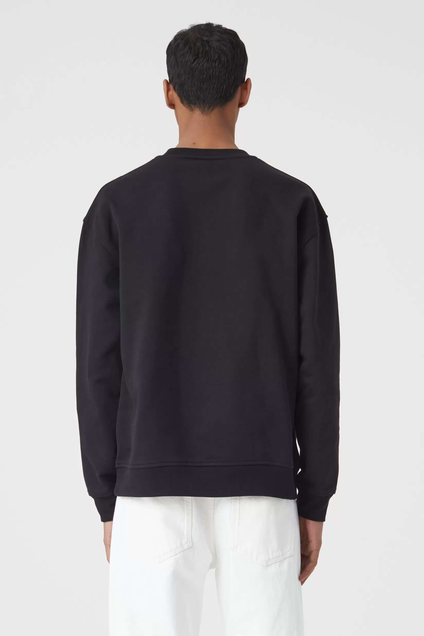 Outlet CLOSED Printed Crewneck Aus Organic Cotton Black