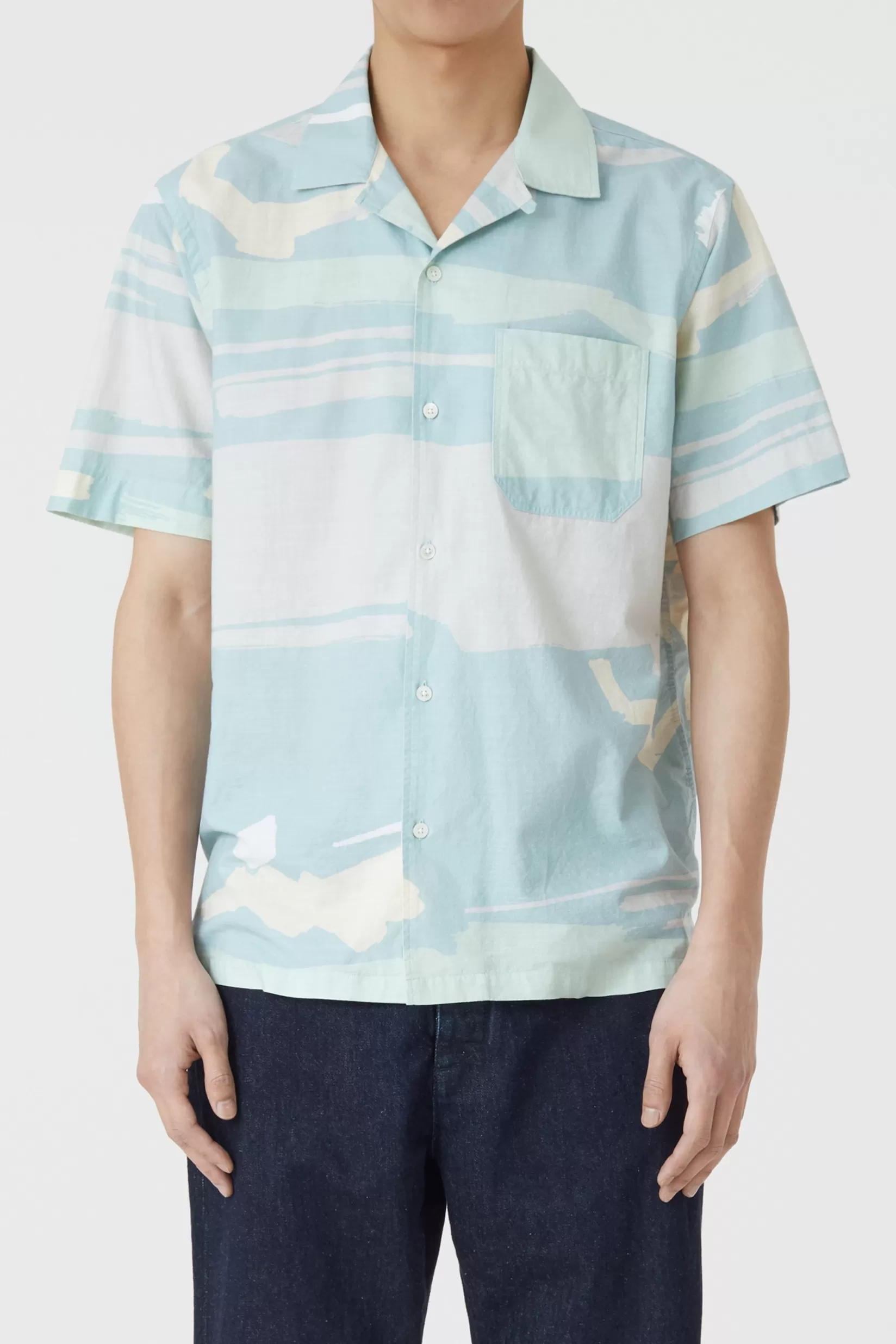 Fashion CLOSED Printed Shirt Blue Agave