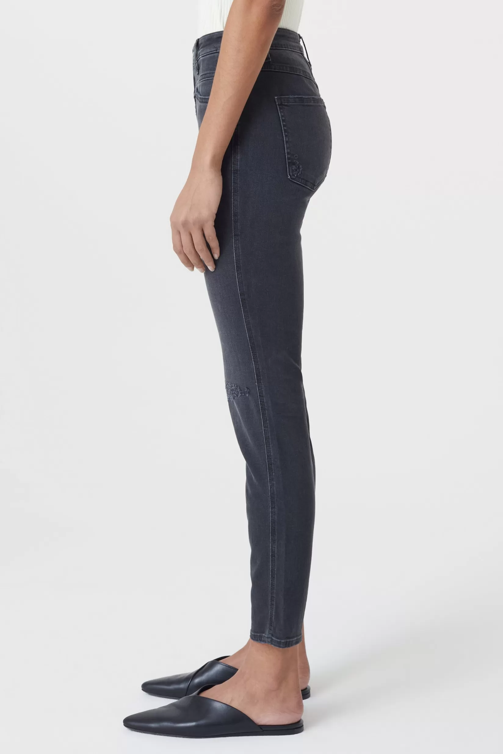 Best CLOSED Skinny Pusher Power Stretch Black Denim Dark Grey