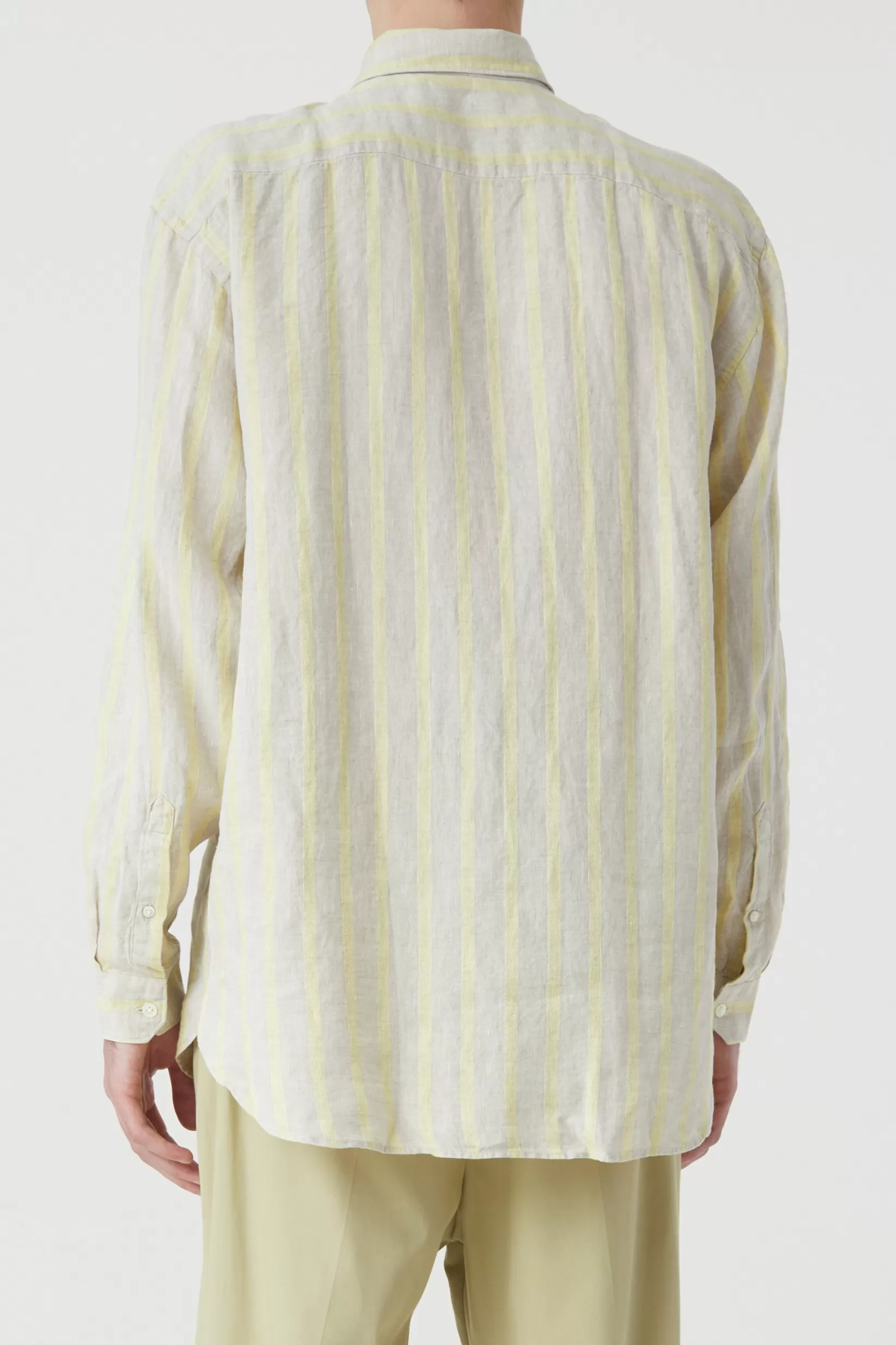 Flash Sale CLOSED Striped Linen Shirt Yellow Orchid