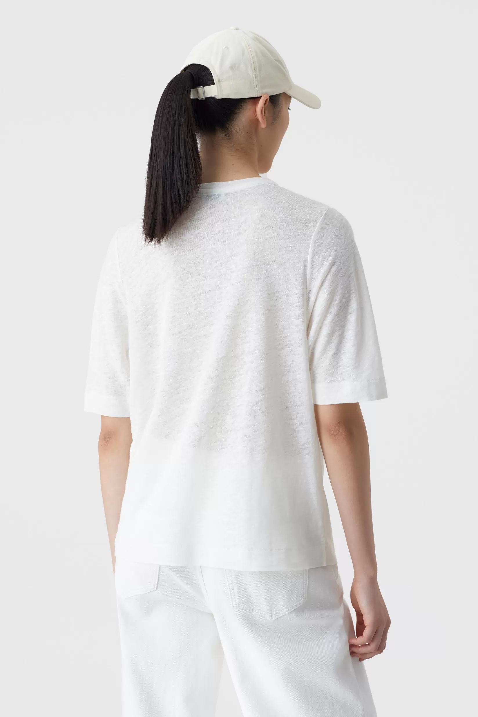 Best CLOSED T-Shirt Aus Leinen White