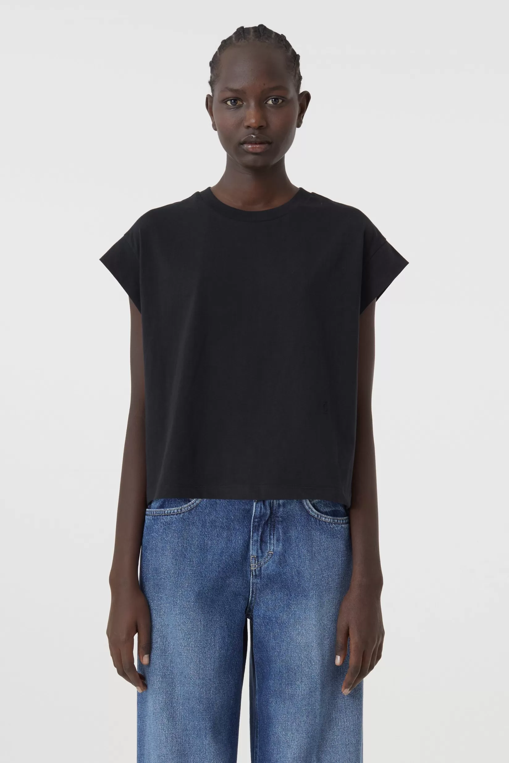 New CLOSED T-Shirt Mit C-Stickerei Black