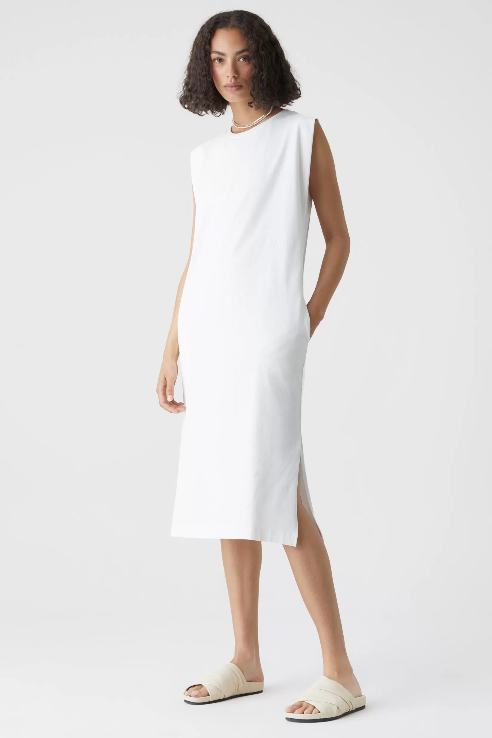 Online CLOSED T-Shirt-Kleid Aus Baumwolle Ecru