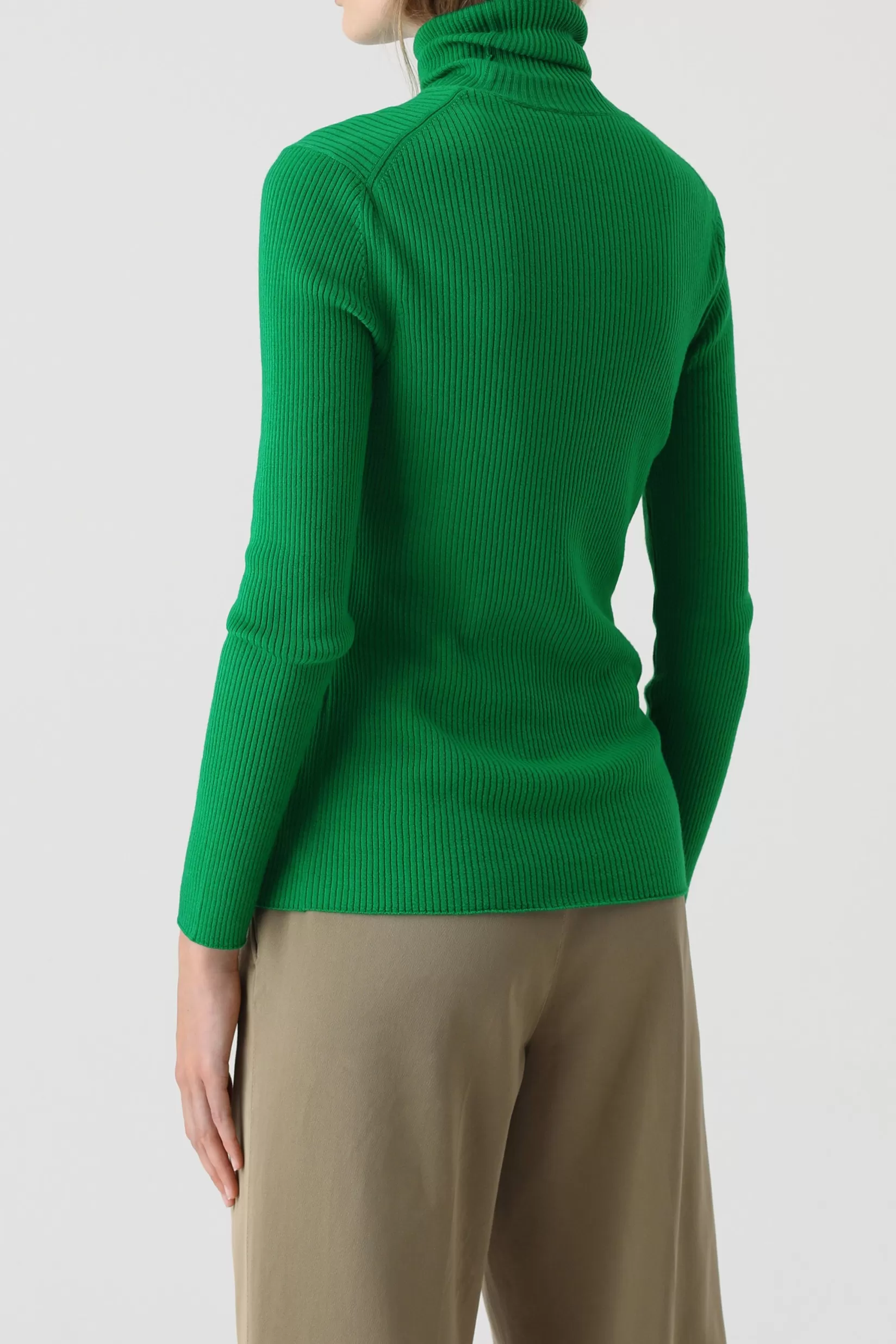 Best Sale CLOSED Turtleneck Aus Bio-Wolle Green Patina