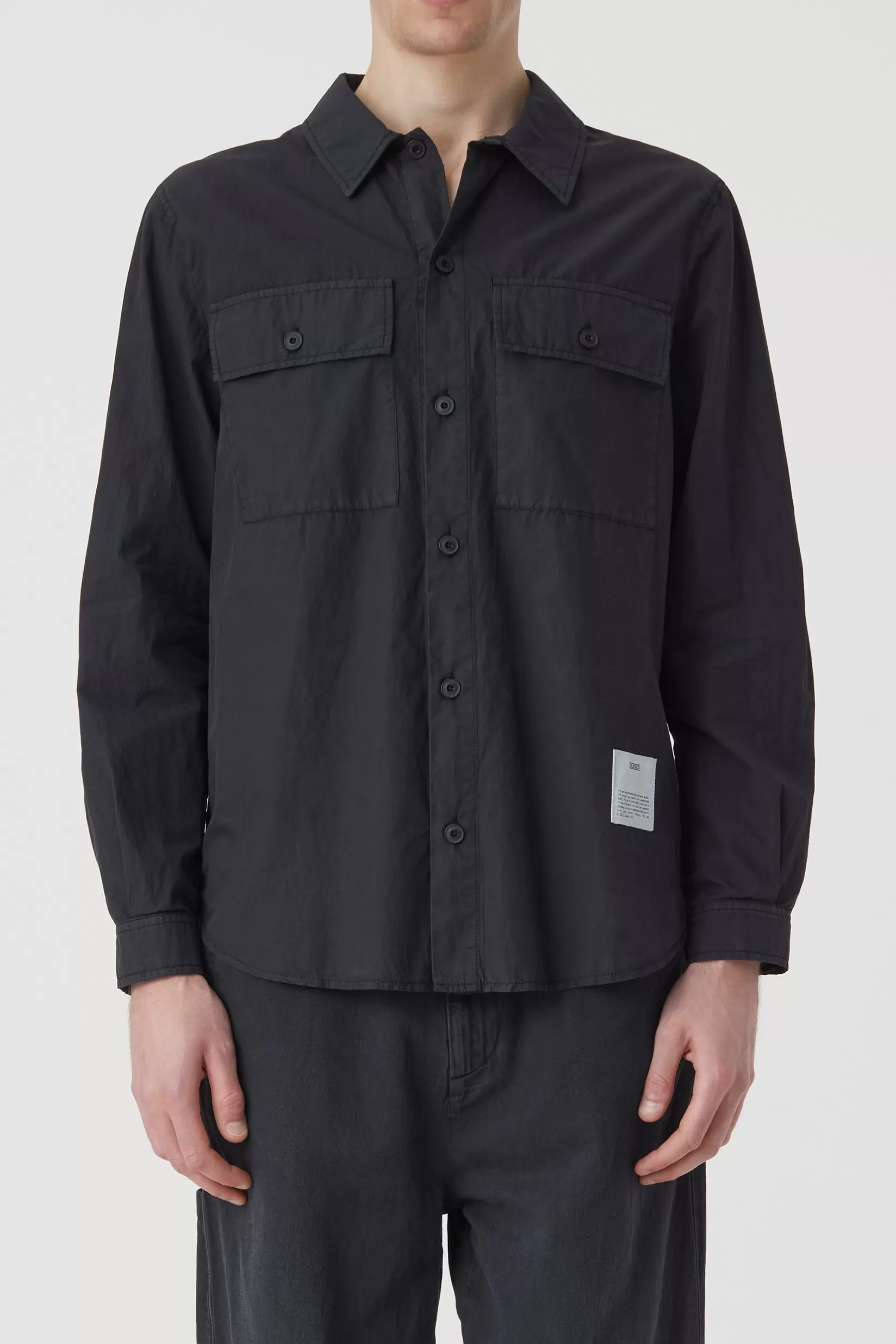 Online CLOSED Utility Shirt Aus Baumwoll-Mix Black