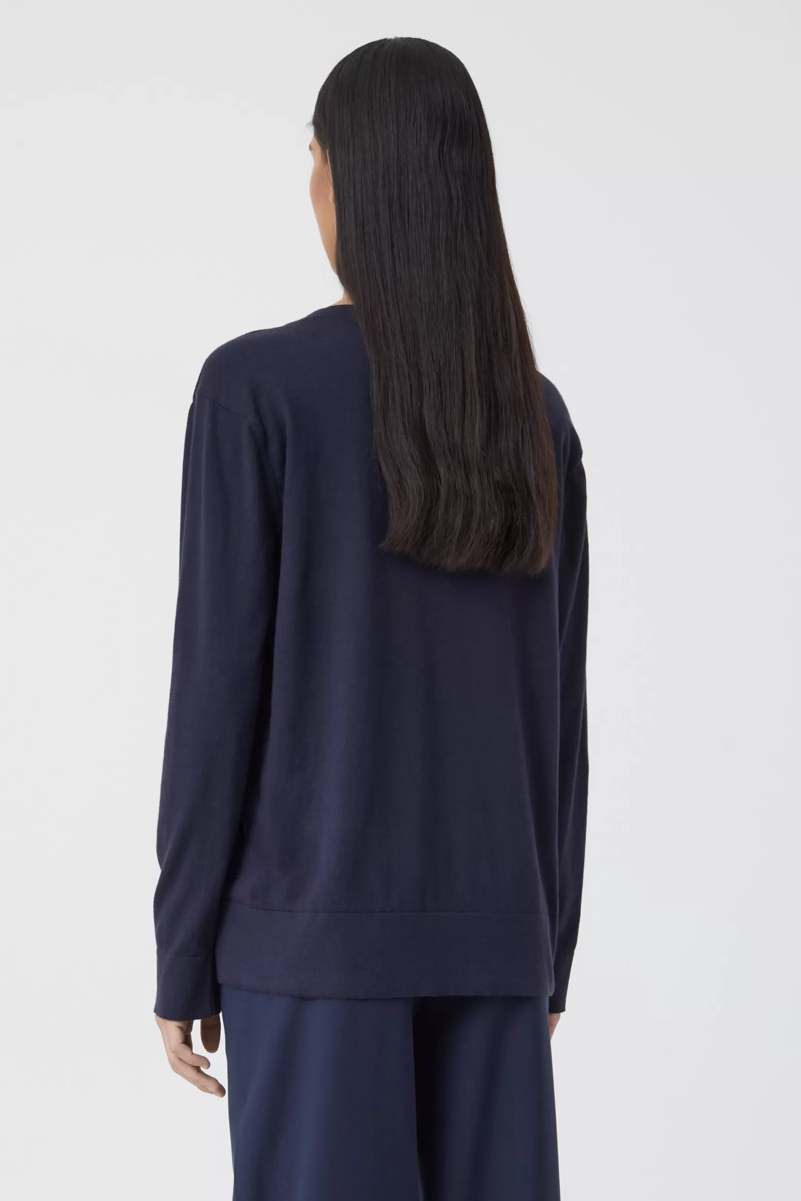 Outlet CLOSED V-Pullover Aus Baumwolle & Cashmere Dark Night